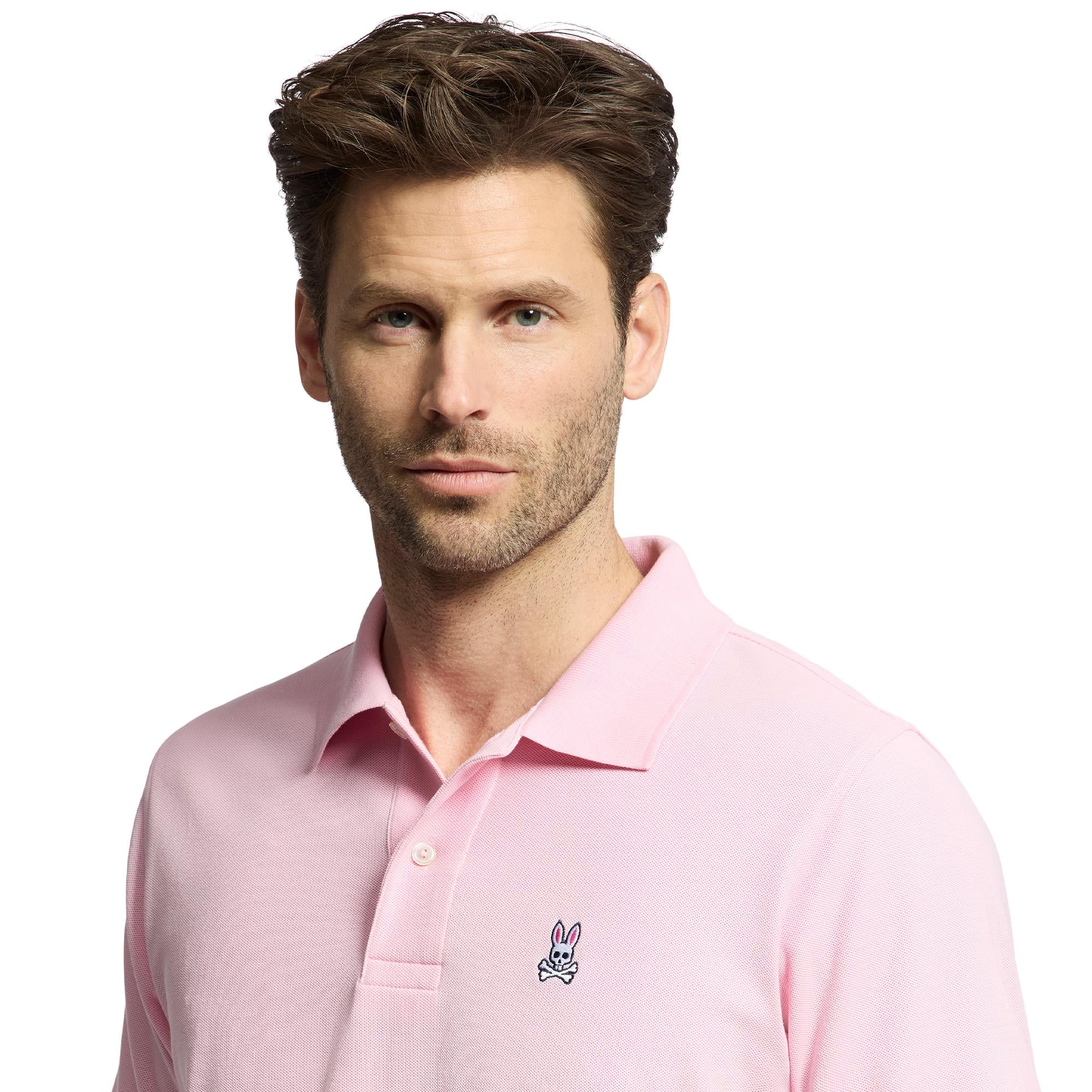 Psycho Bunny Classic Pique Polo Shirt Romance Rose