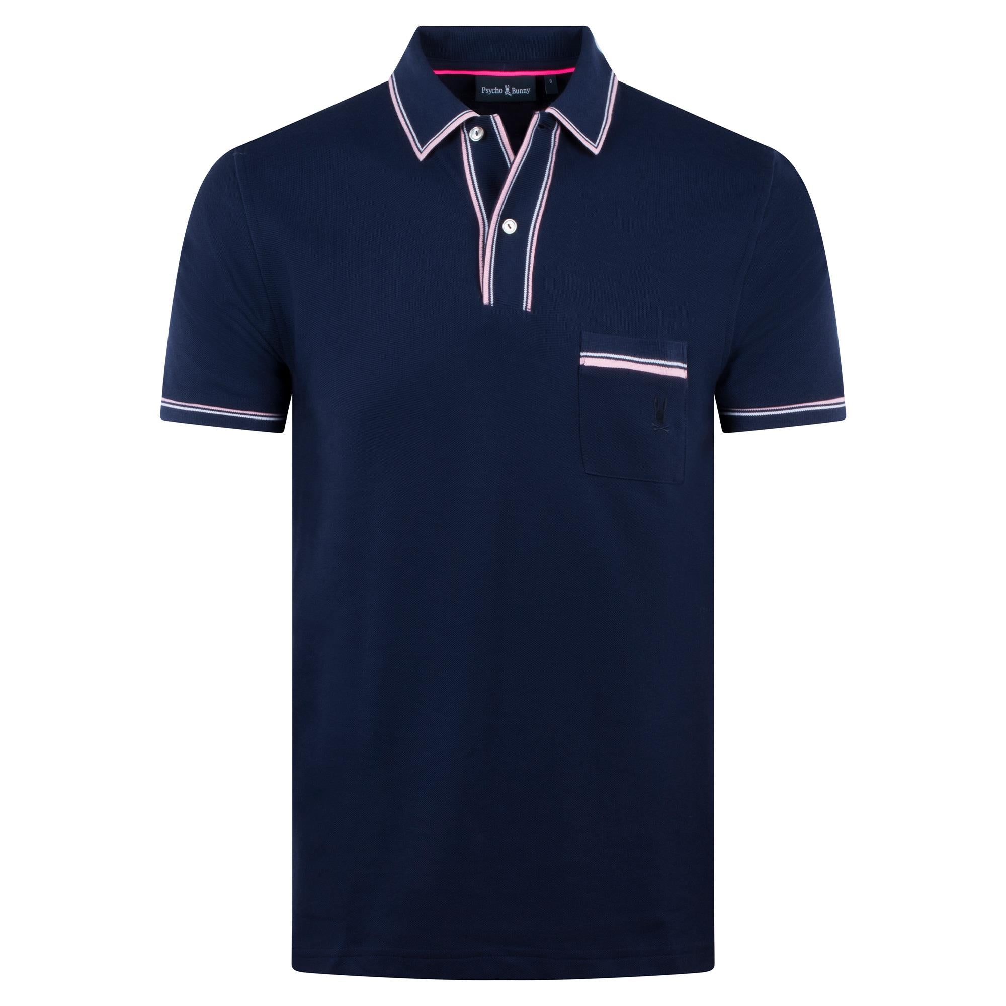 Psycho Bunny Bradford Pique Polo Shirt Evening Blue