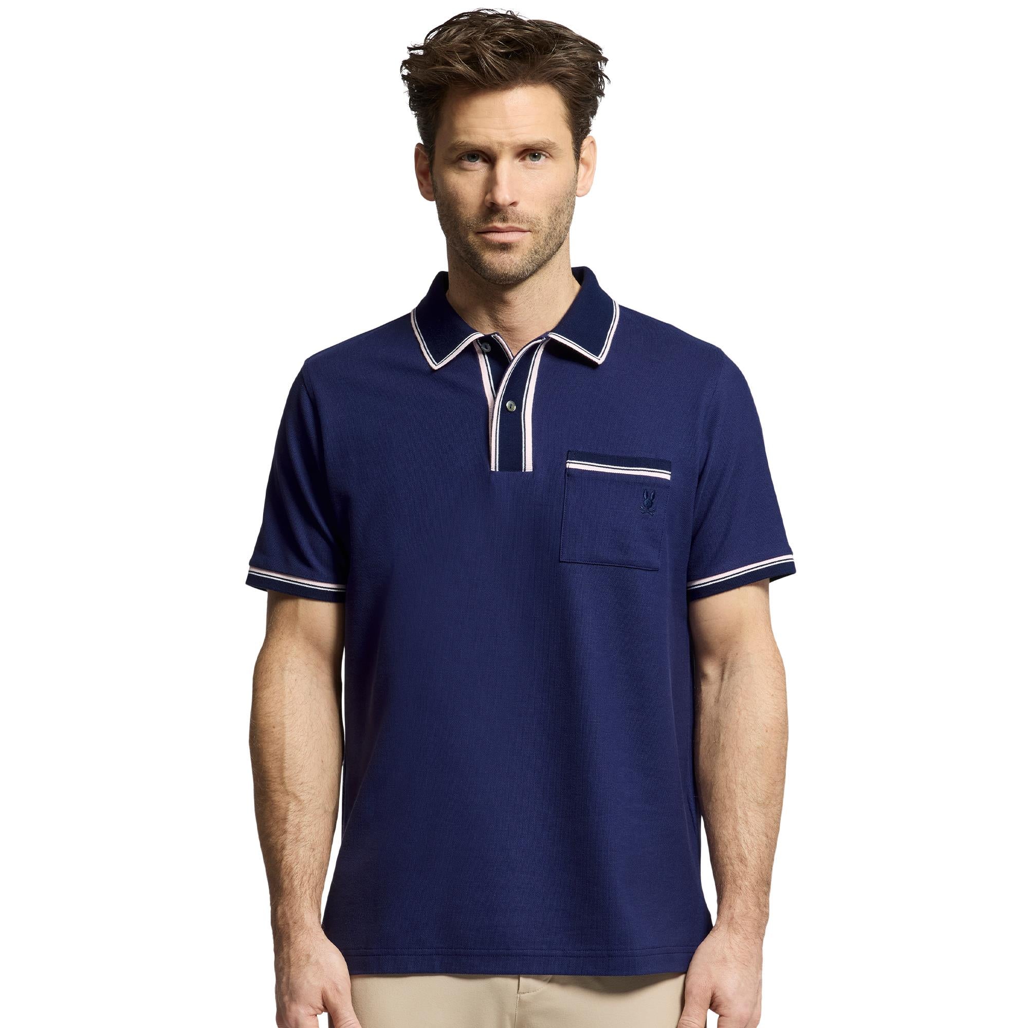 Psycho Bunny Bradford Pique Polo Shirt Evening Blue
