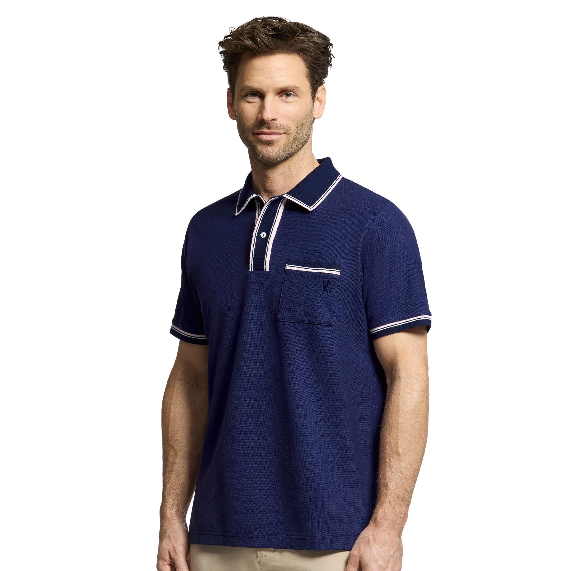 Psycho Bunny Bradford Pique Polo Shirt Evening Blue