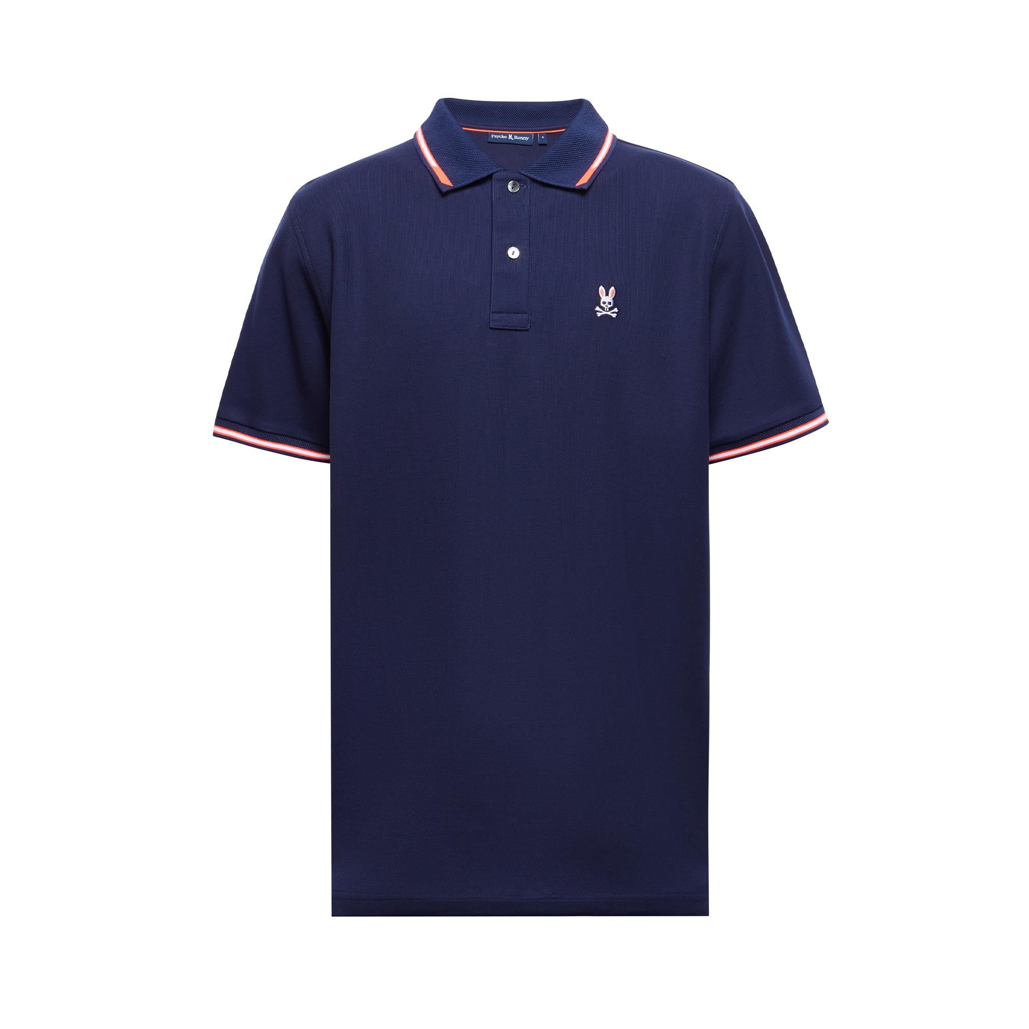 Psycho Bunny Stirling Pique Polo Shirt Evening Blue