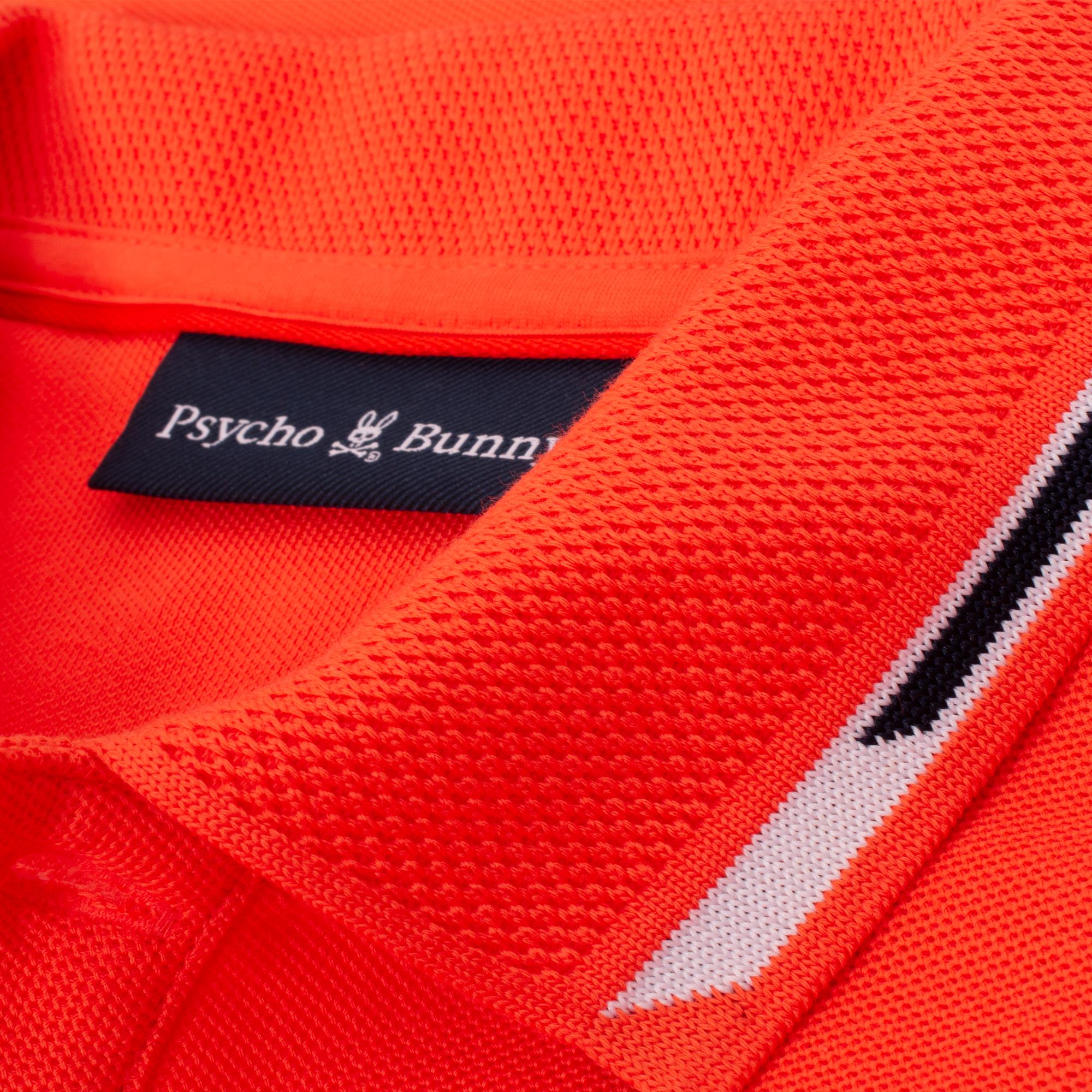 Psycho Bunny Stirling Pique Polo Shirt Hot Coral