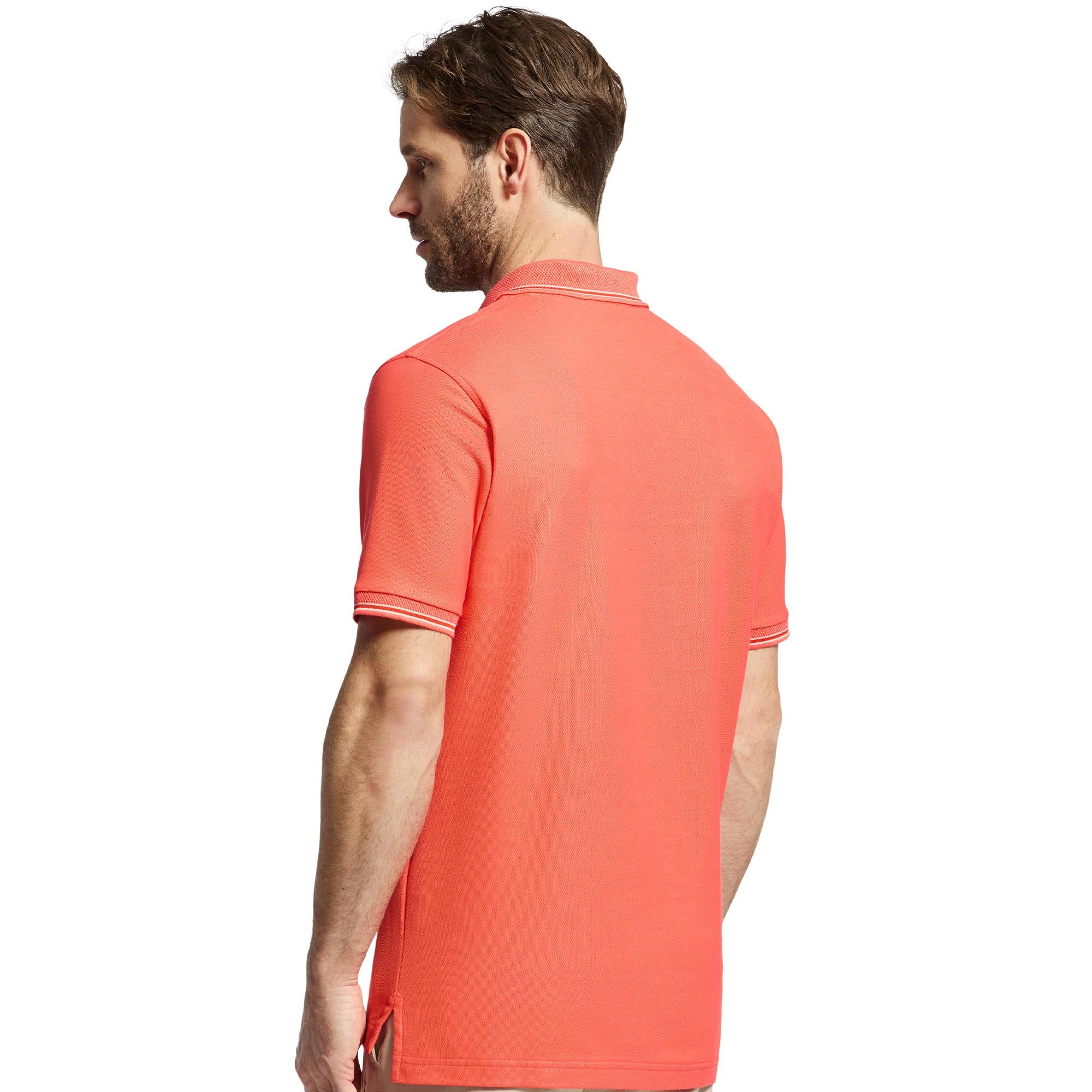 Psycho Bunny Stirling Pique Polo Shirt Hot Coral
