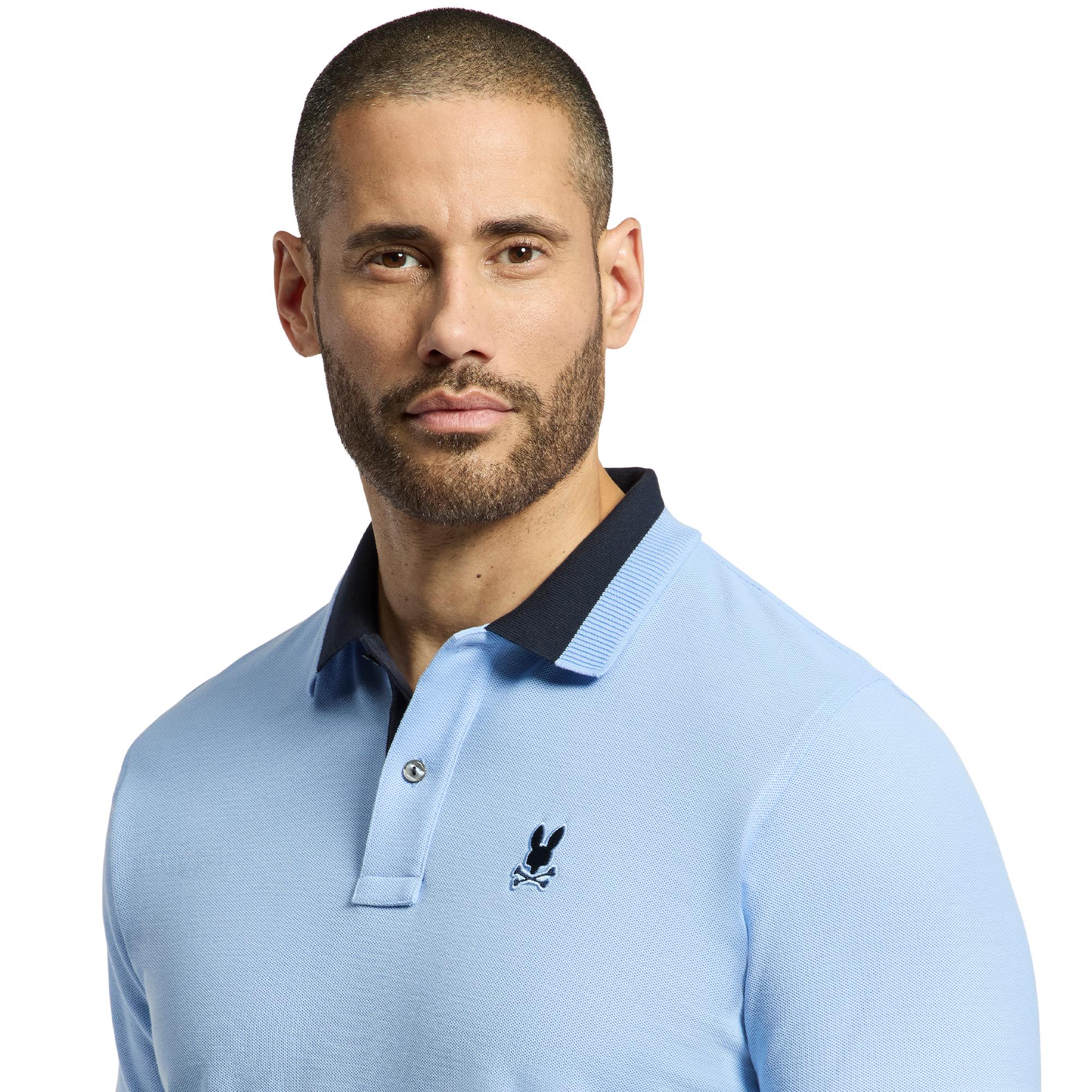 Psycho Bunny Newman Pique Polo Shirt Serenity