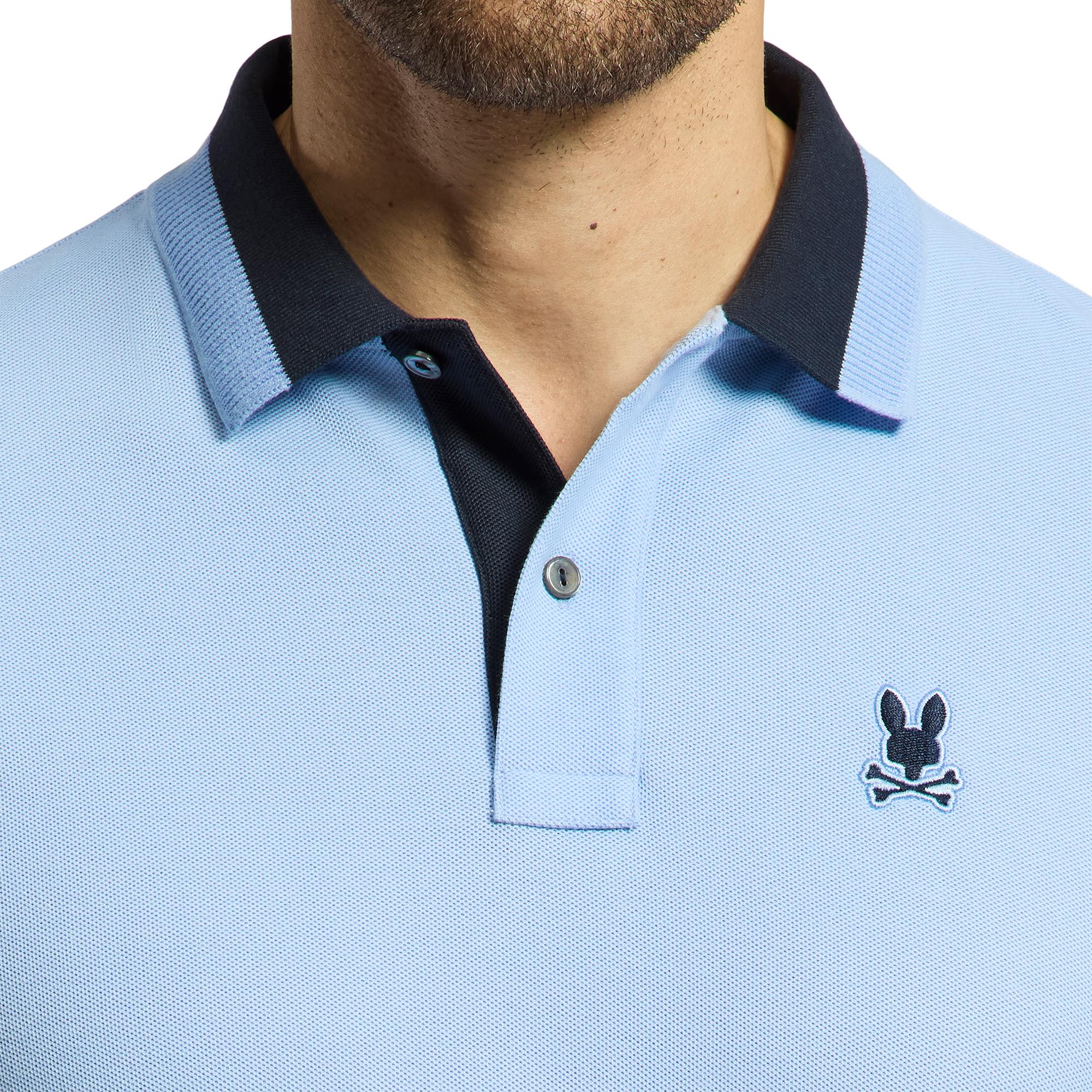 Psycho Bunny Newman Pique Polo Shirt Serenity