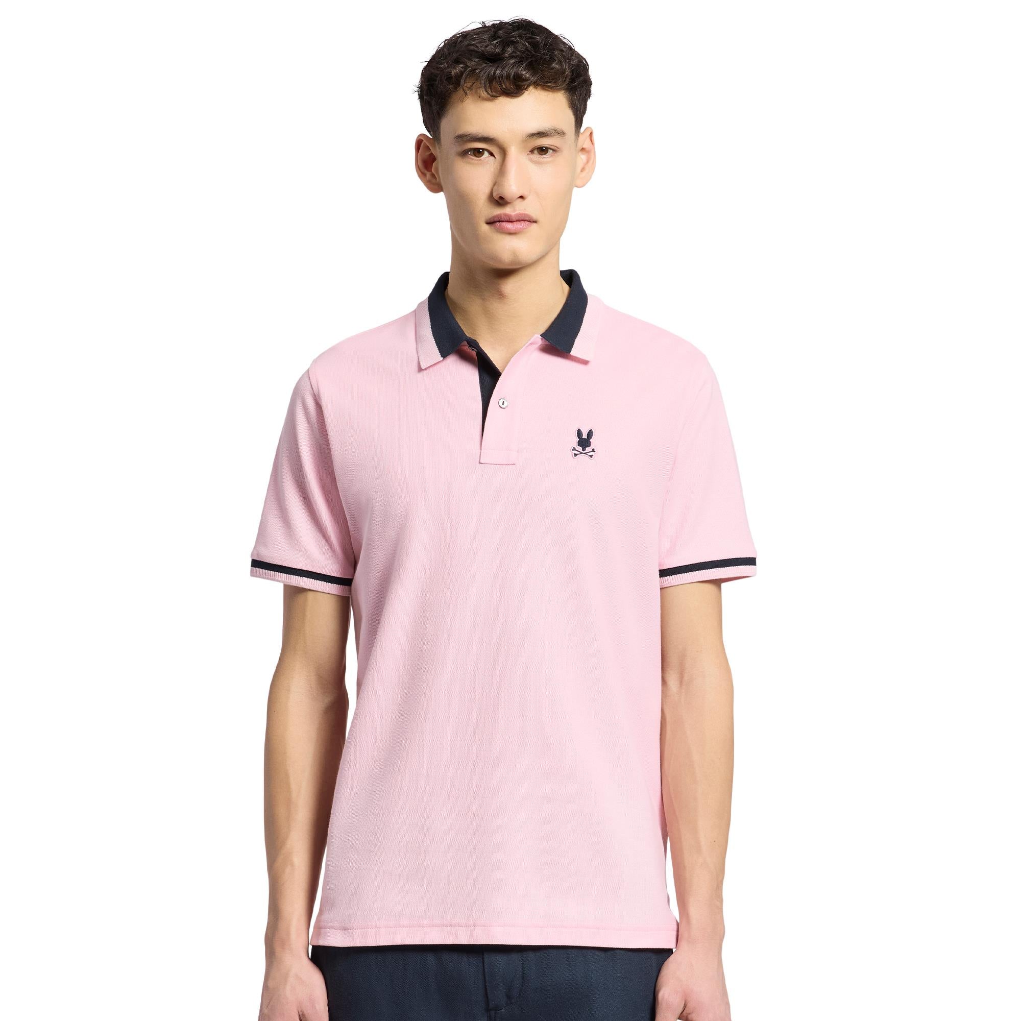 Psycho Bunny Newman Pique Polo Shirt Romance Rose
