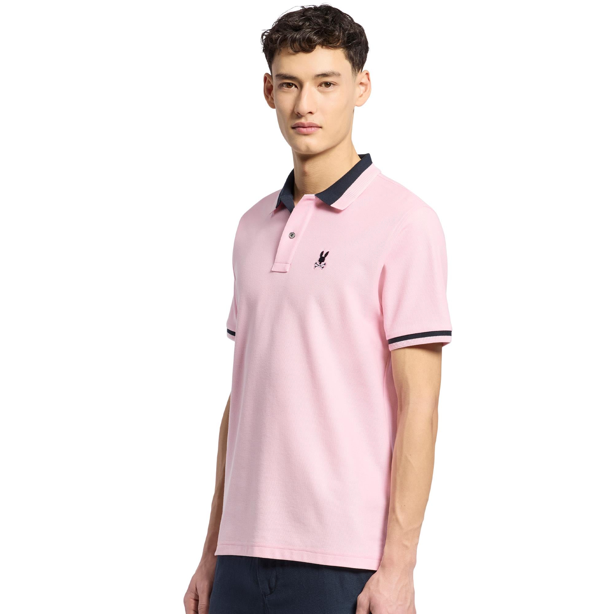 Psycho Bunny Newman Pique Polo Shirt Romance Rose