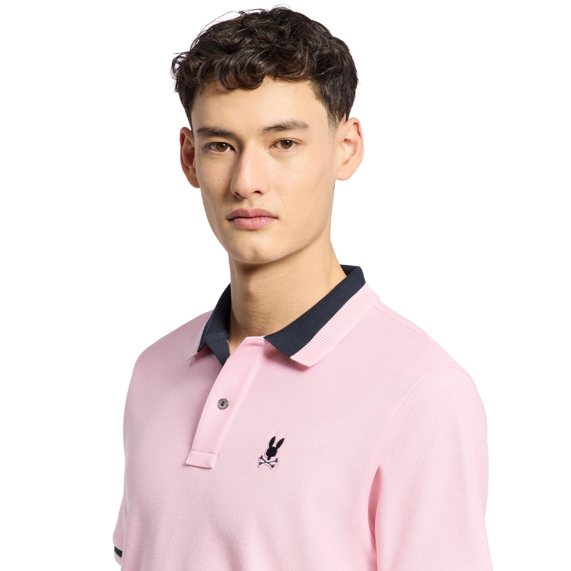 Psycho Bunny Newman Pique Polo Shirt Romance Rose