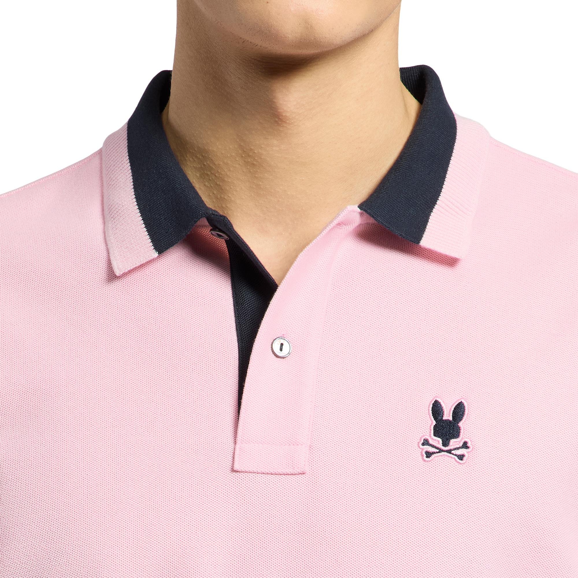 Psycho Bunny Newman Pique Polo Shirt Romance Rose