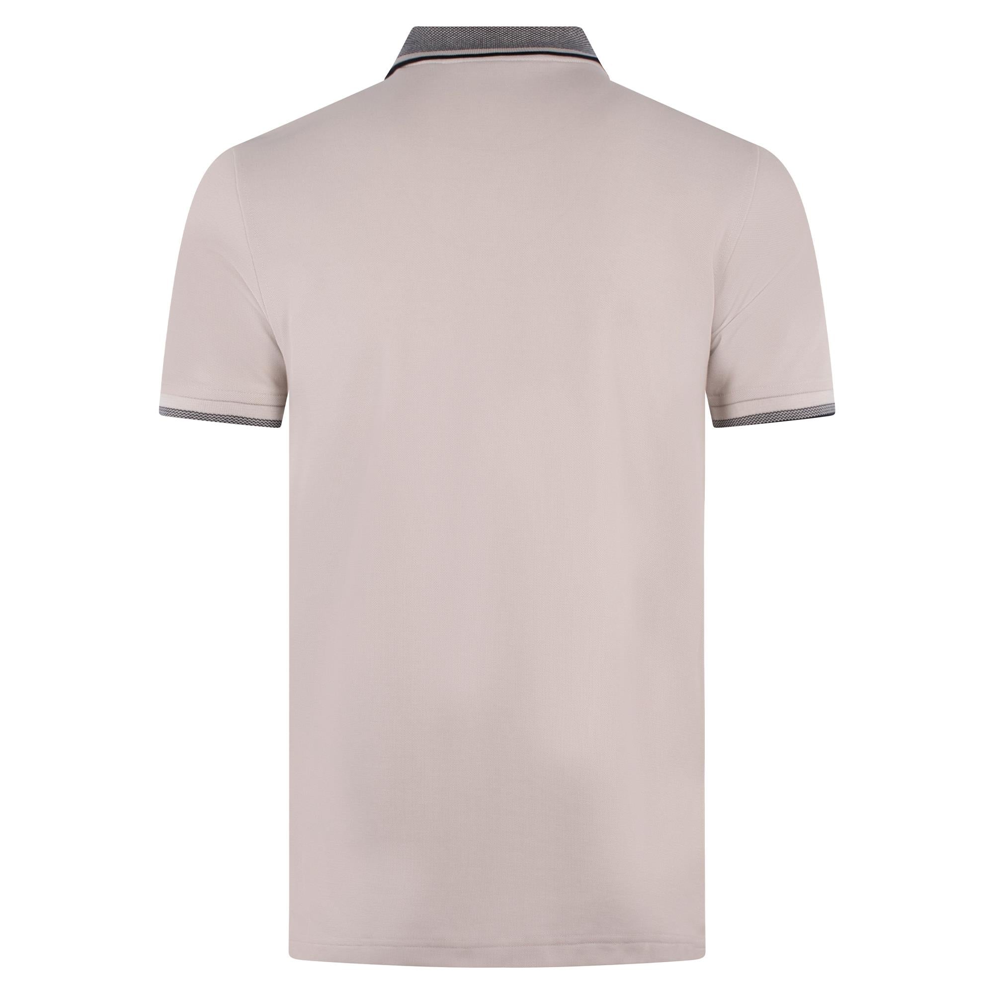 Psycho Bunny Evandale Oxford Collar Pique Polo Shirt Natural Linen