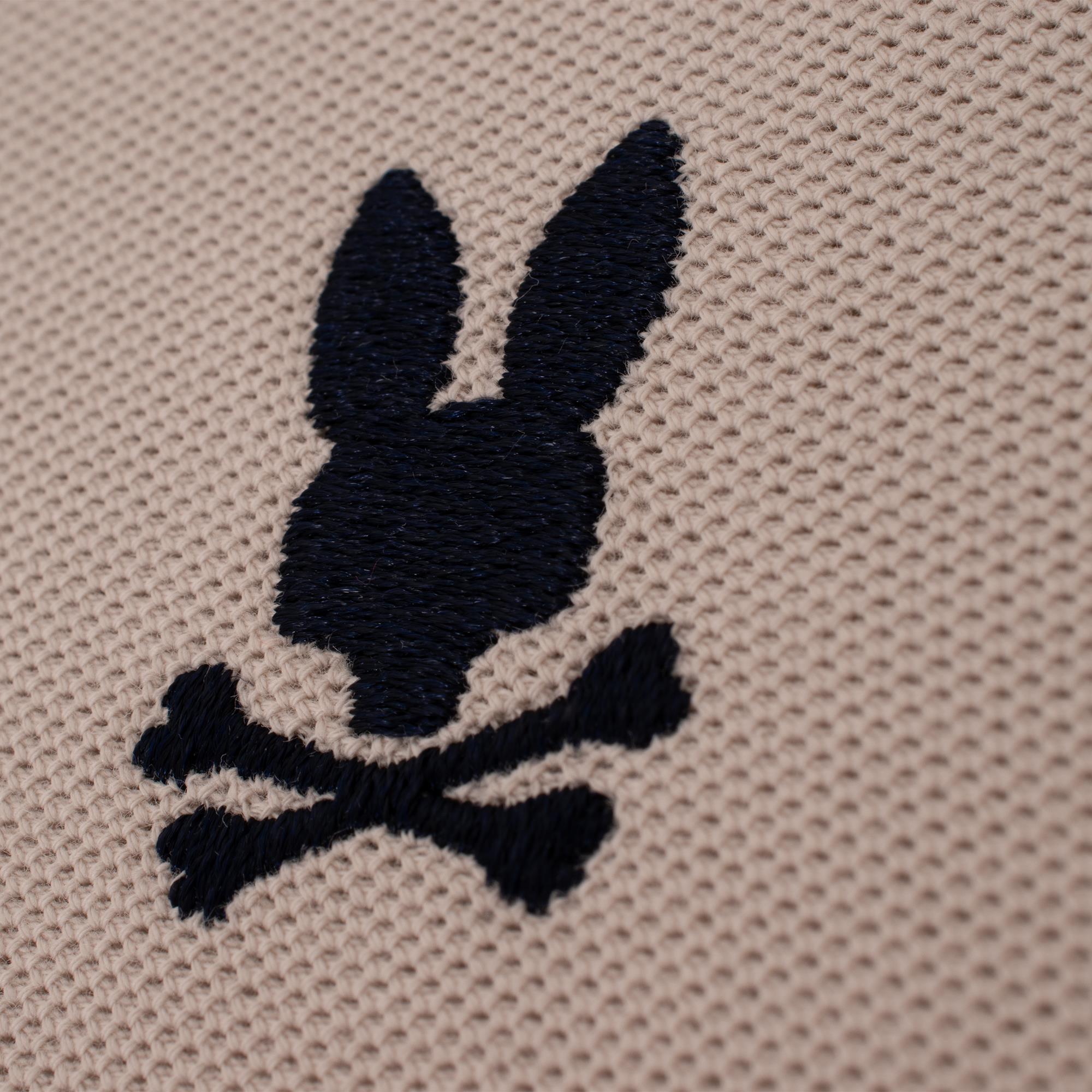 Psycho Bunny Evandale Oxford Collar Pique Polo Shirt Natural Linen