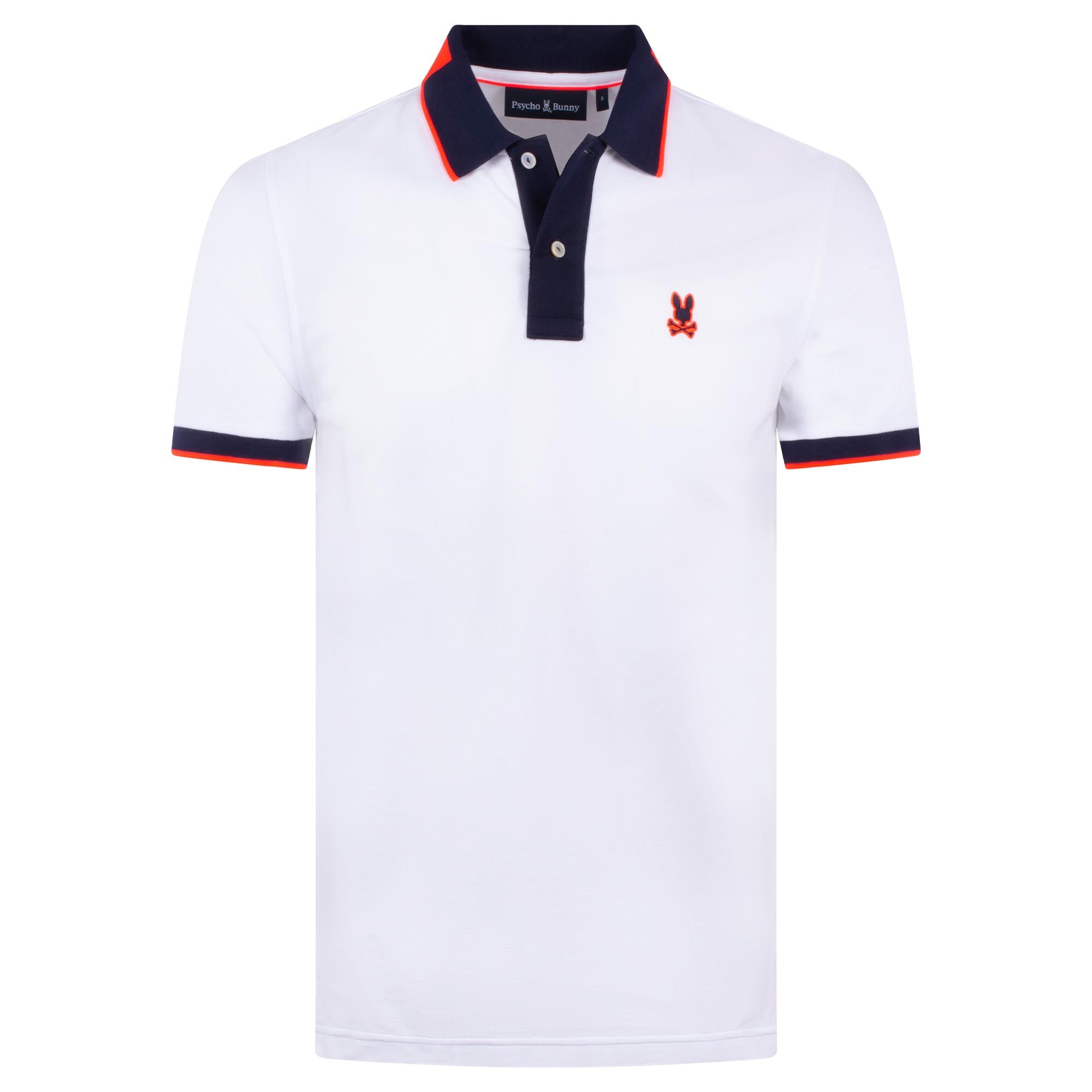 Psycho Bunny Thatcher Pique Polo Shirt White