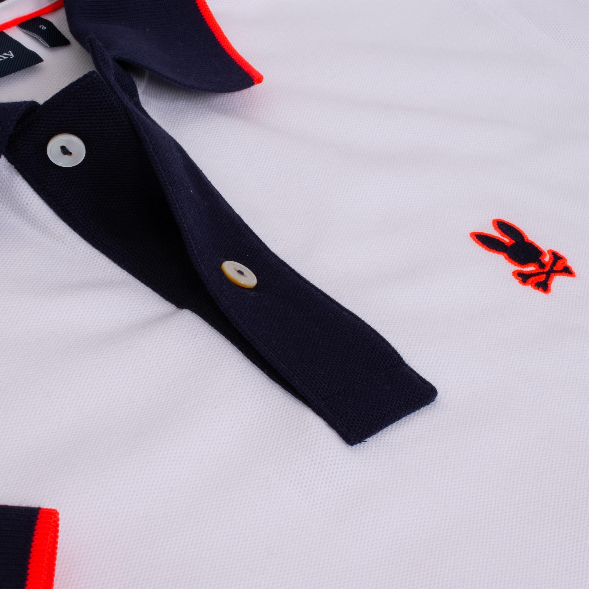 Psycho Bunny Thatcher Pique Polo Shirt White