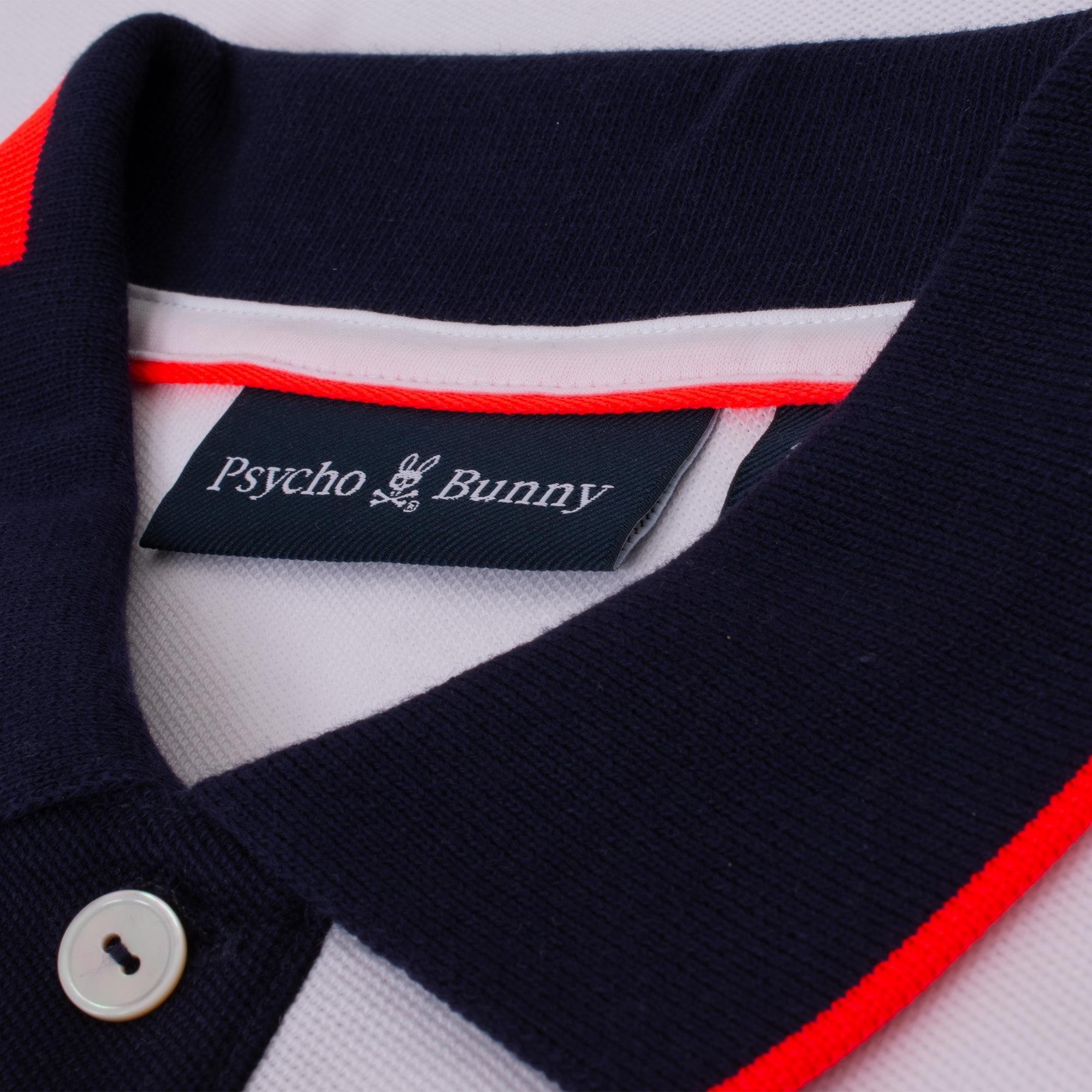 Psycho Bunny Thatcher Pique Polo Shirt White