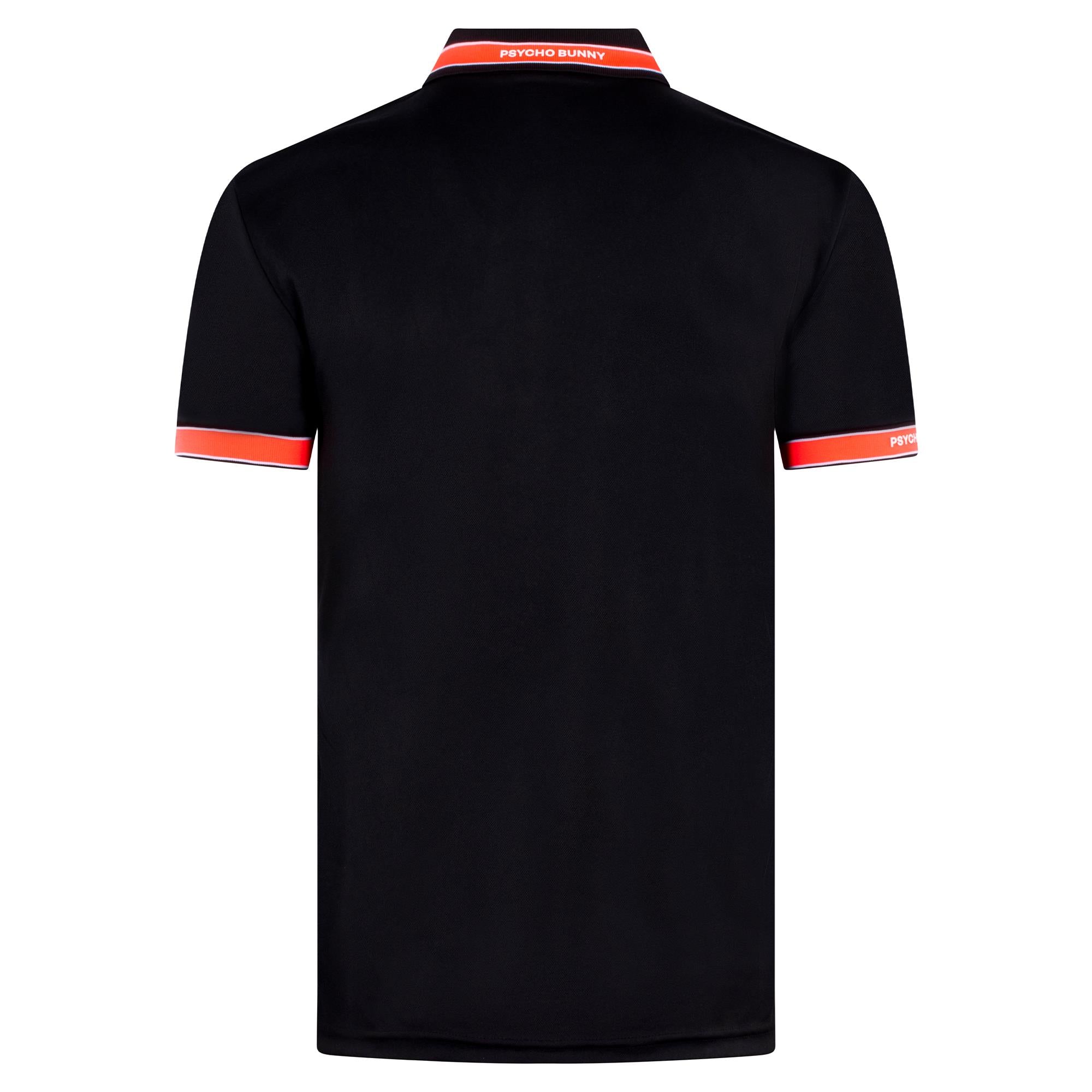 Psycho Bunny Forrest Sport Pique Polo Shirt Black