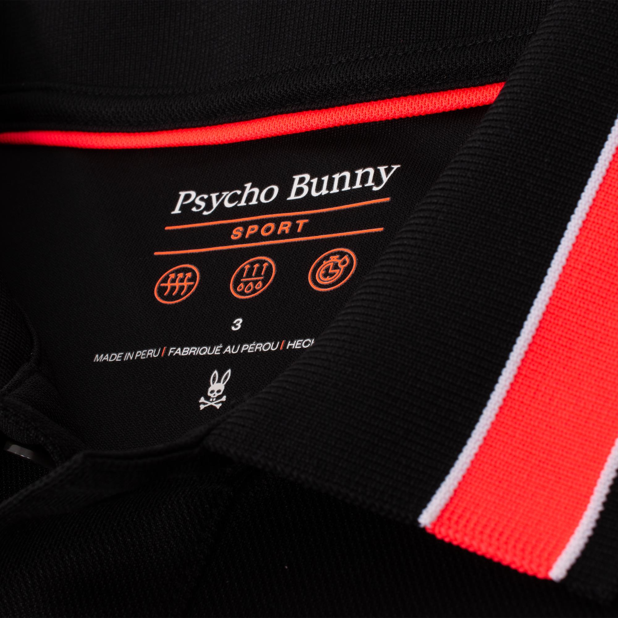 Psycho Bunny Forrest Sport Pique Polo Shirt Black