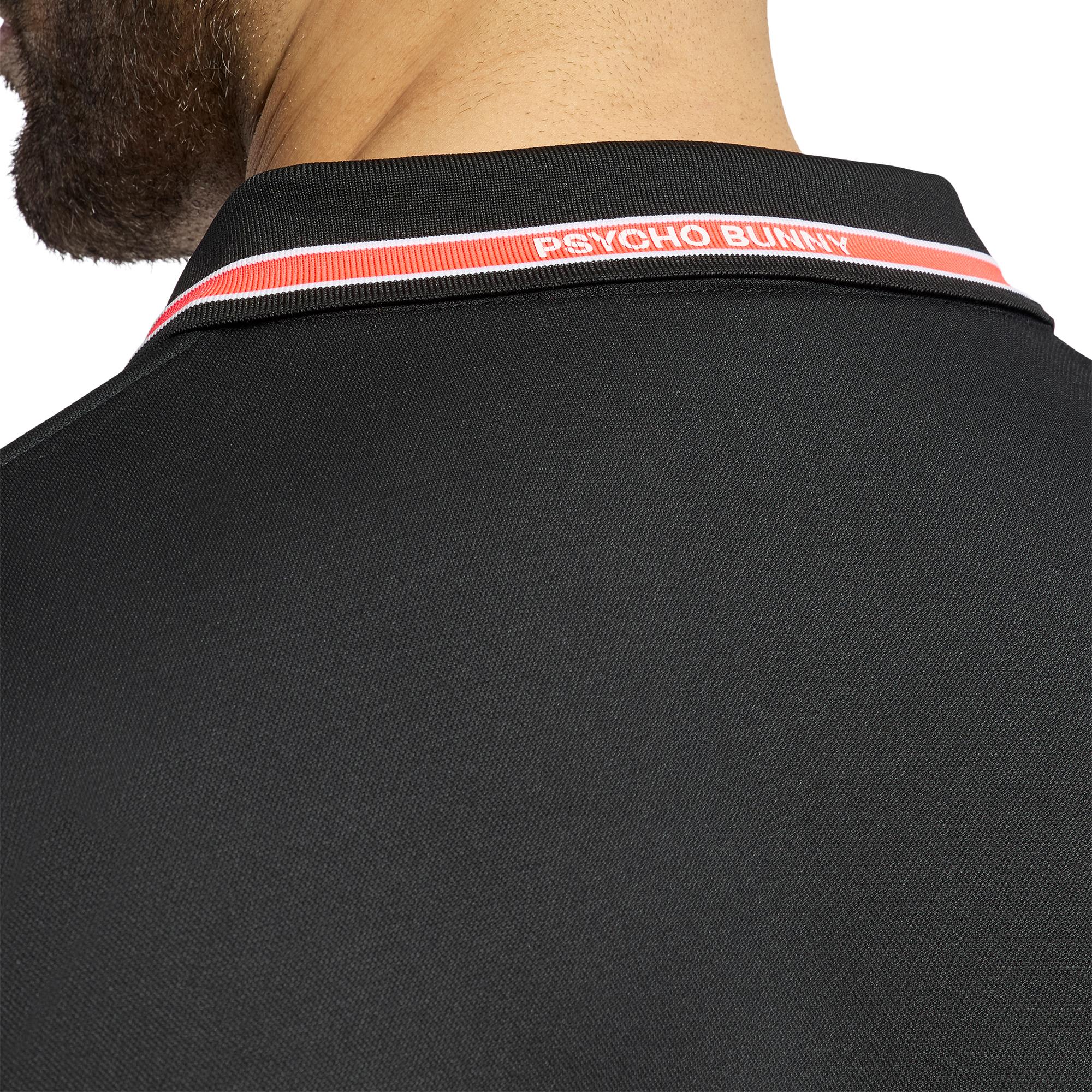Psycho Bunny Forrest Sport Pique Polo Shirt Black