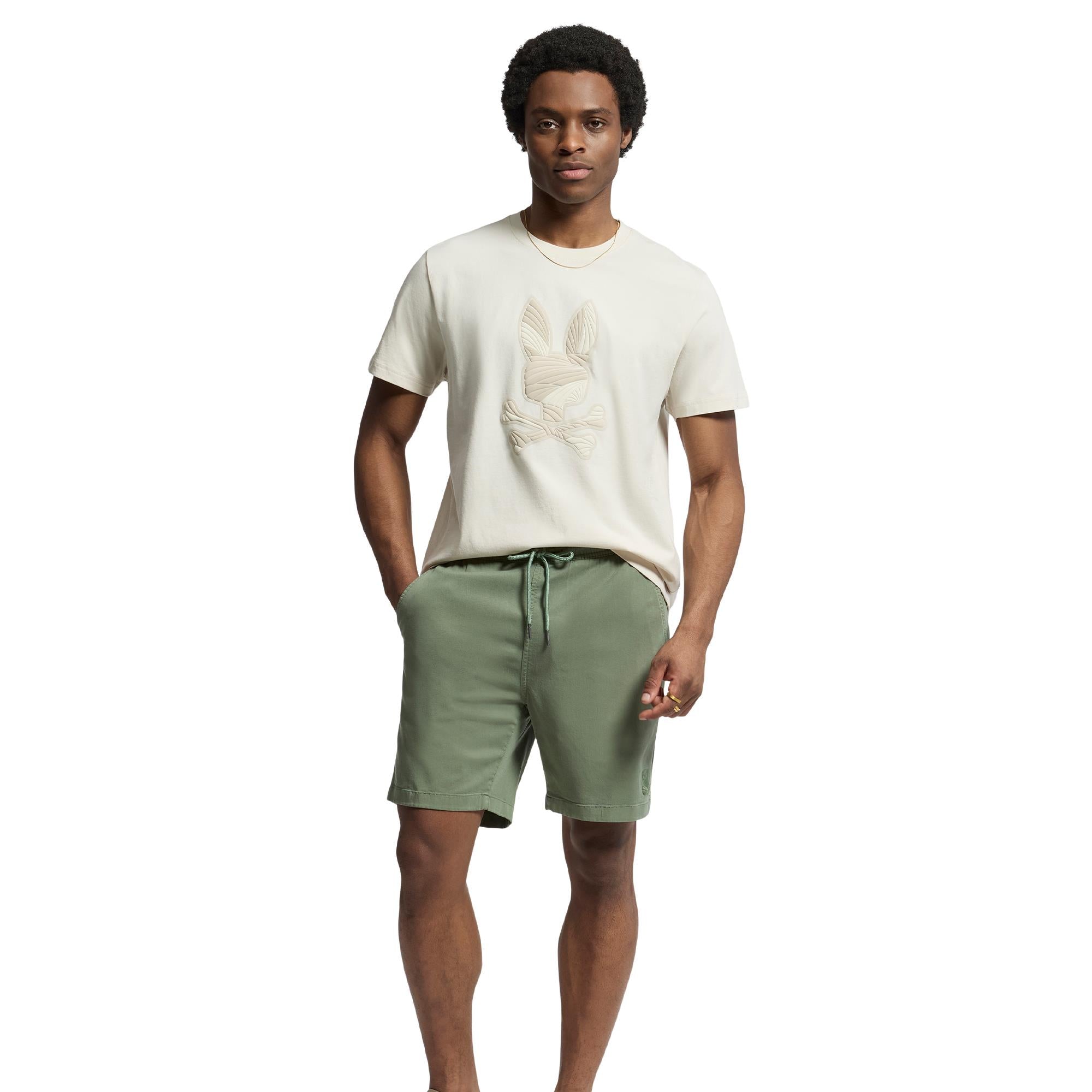 Psycho Bunny Baxter Graphic Tee Natural Linen