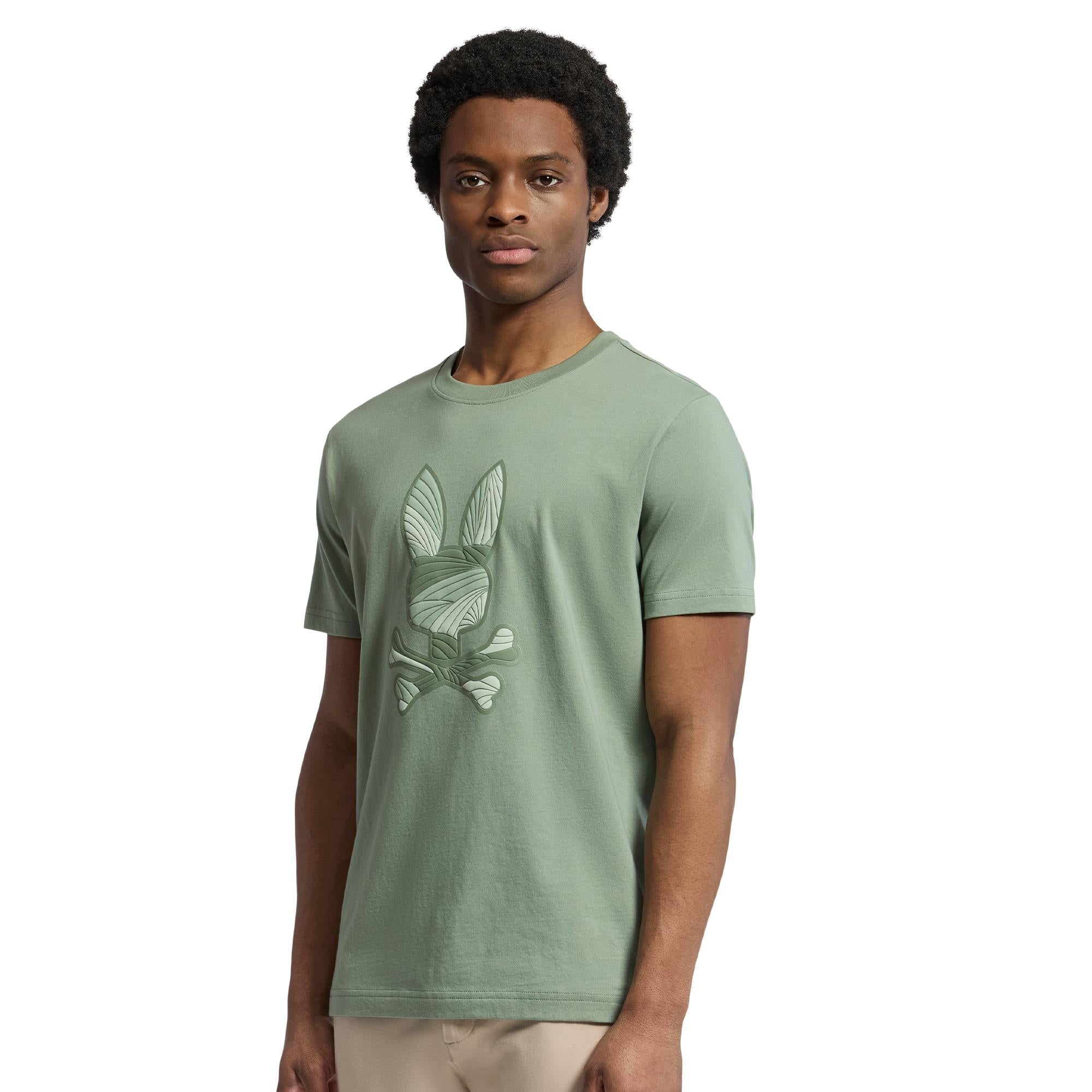 Psycho Bunny Baxter Graphic Tee Sea Spray