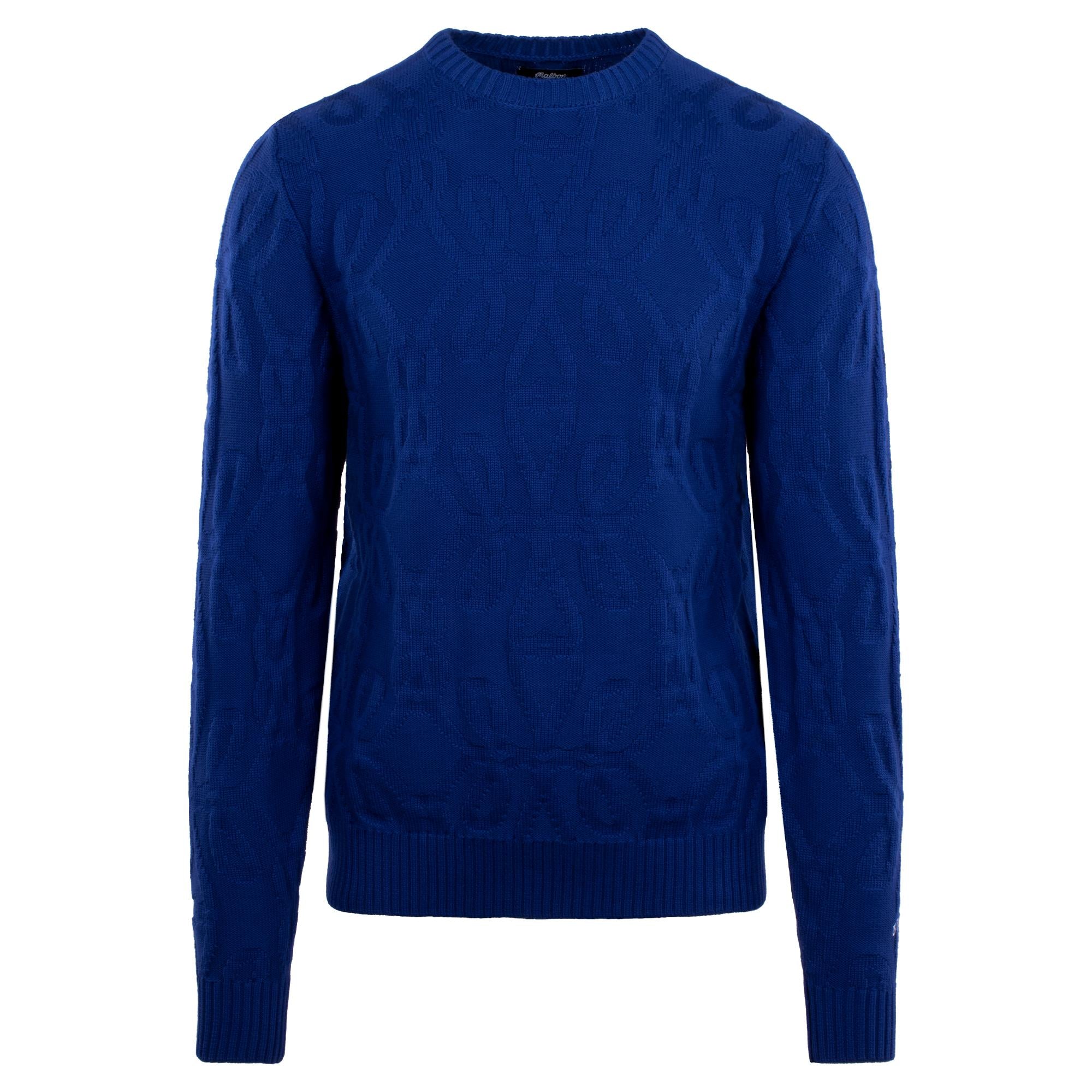 Malbon Golf Monaco Knit Sweater Blue