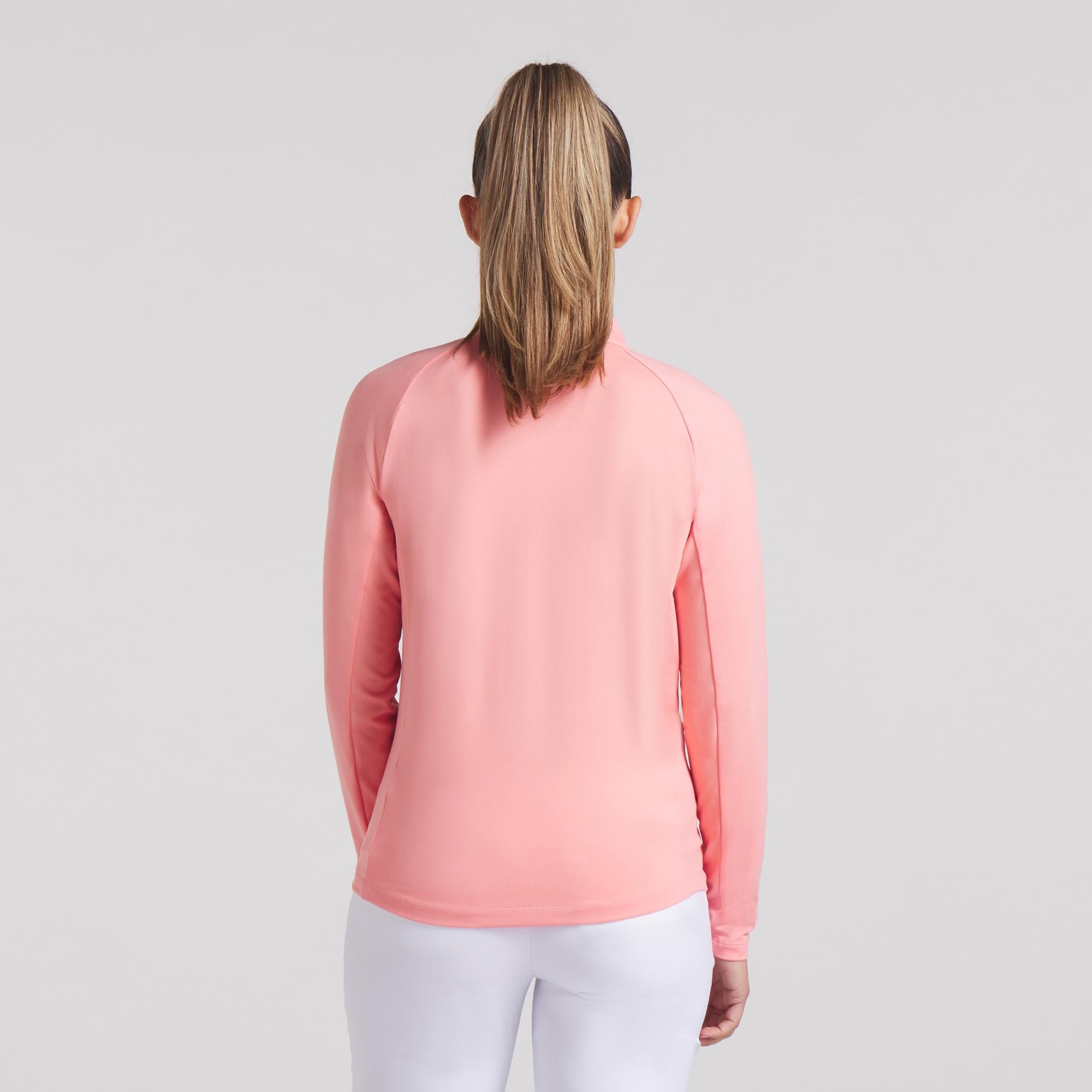 Puma Pure 2.0 1/4 Zip Ladies Golf Mid Layer Pink Fruit