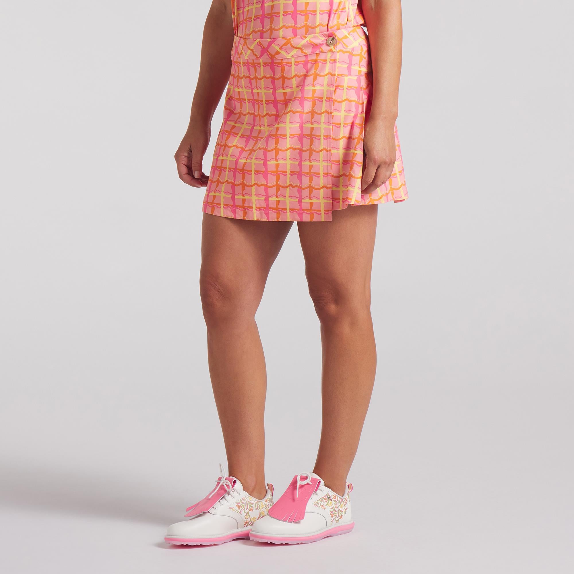 Puma x Dani Dazey Wrap Ladies Golf Skort Pink Fruit