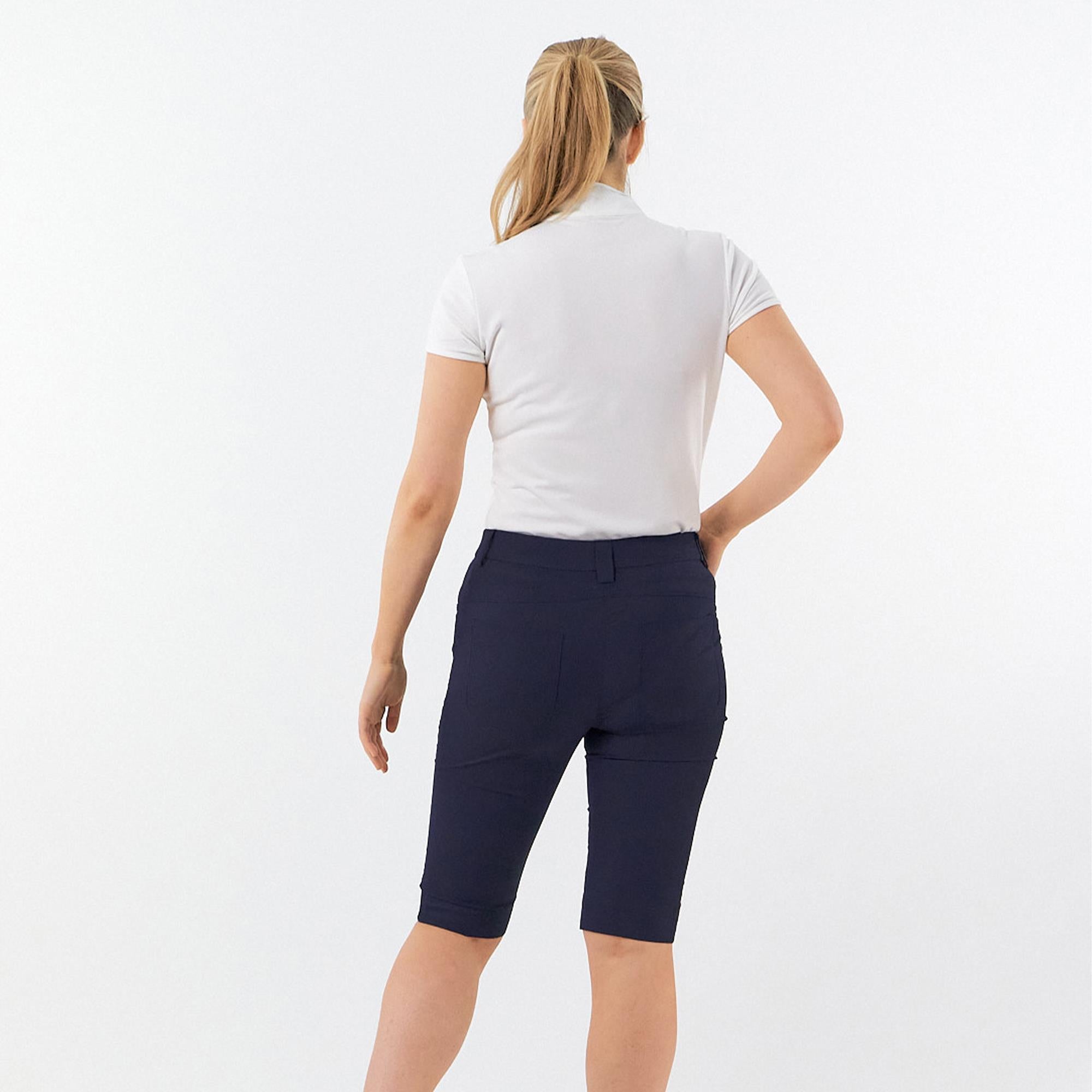 Pure Golf Trust2 Ladies Golf Bermuda Shorts Navy 60CM