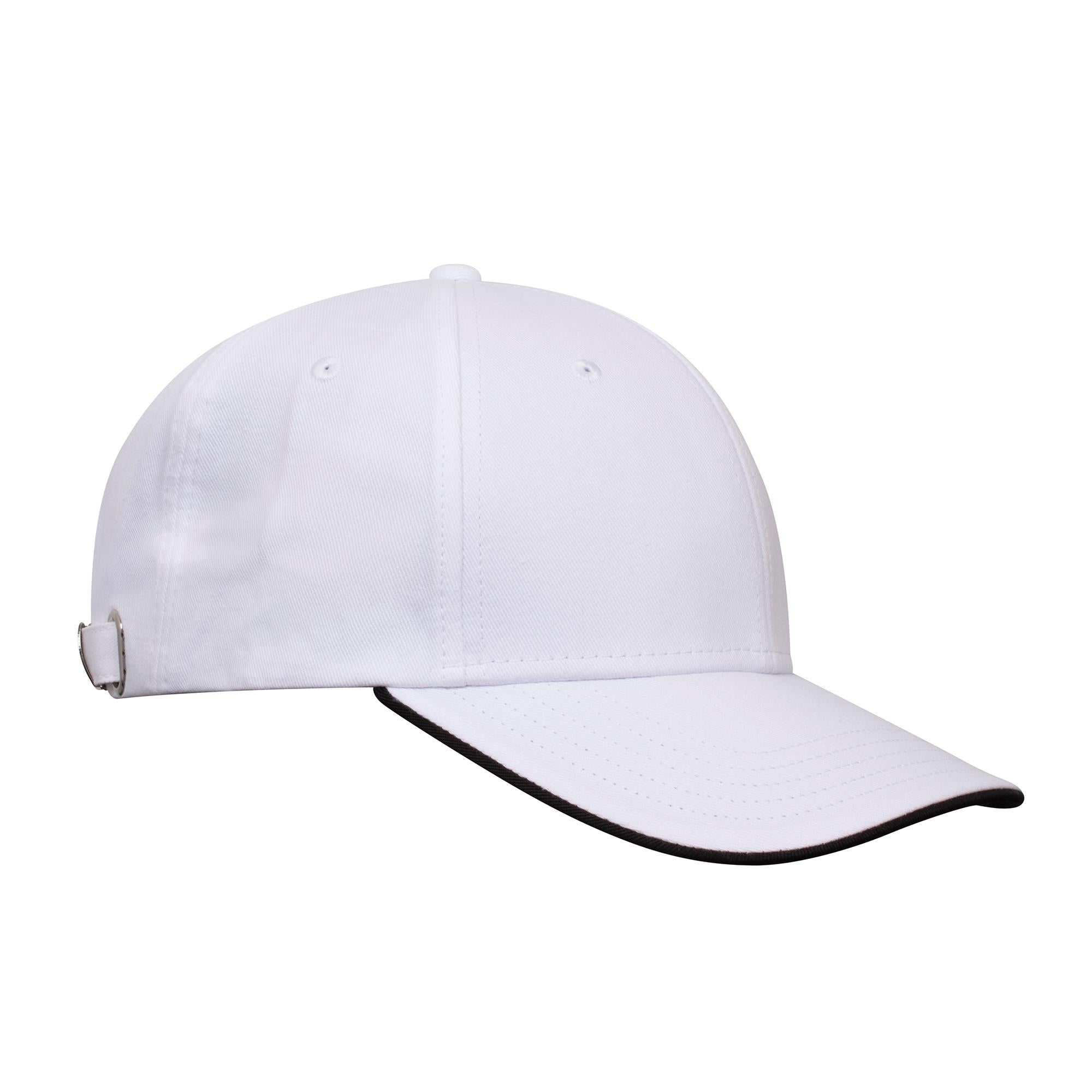 Boss Logo Print Cotton Twill Cap White