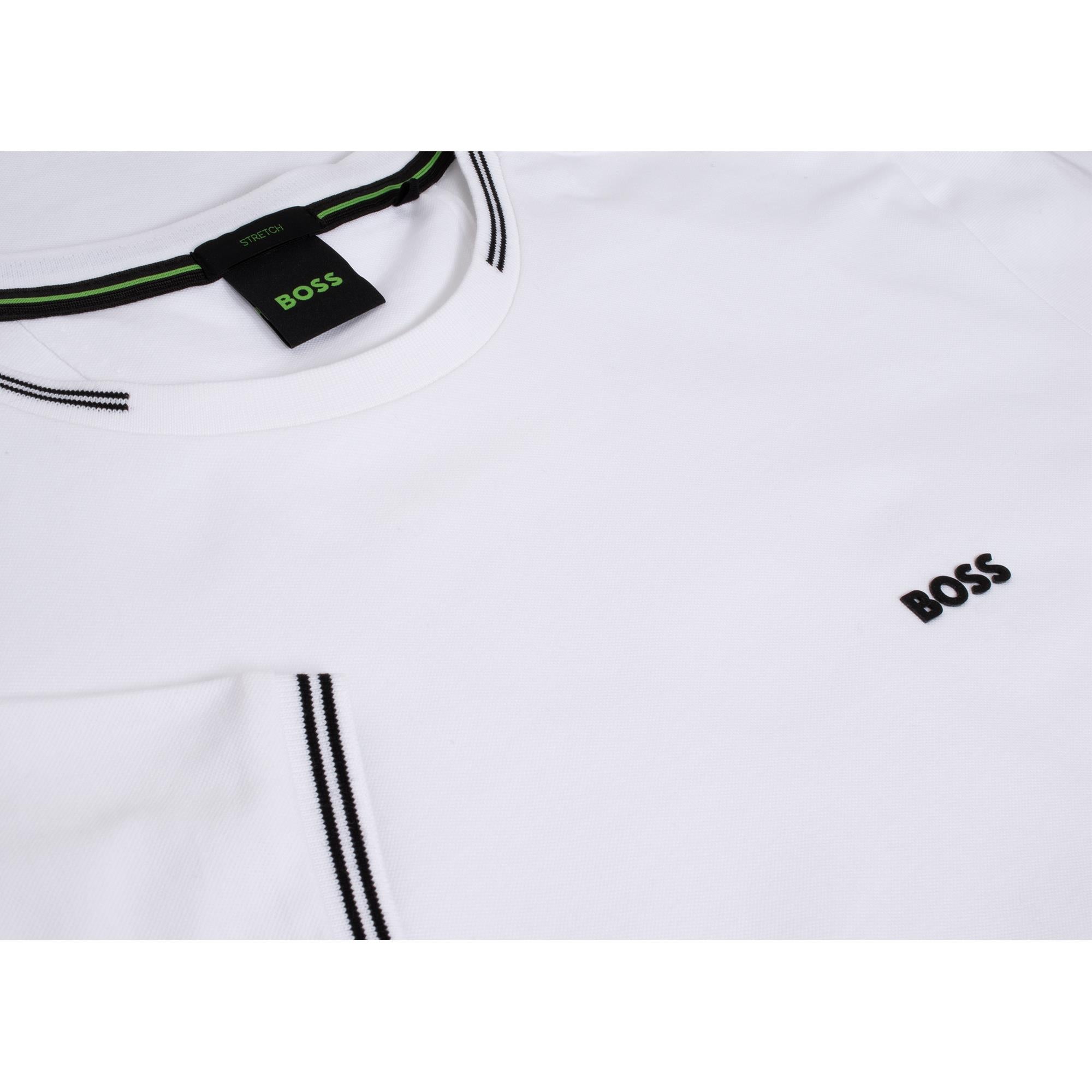 Boss Taul Stretch Cotton Mens T-Shirt White