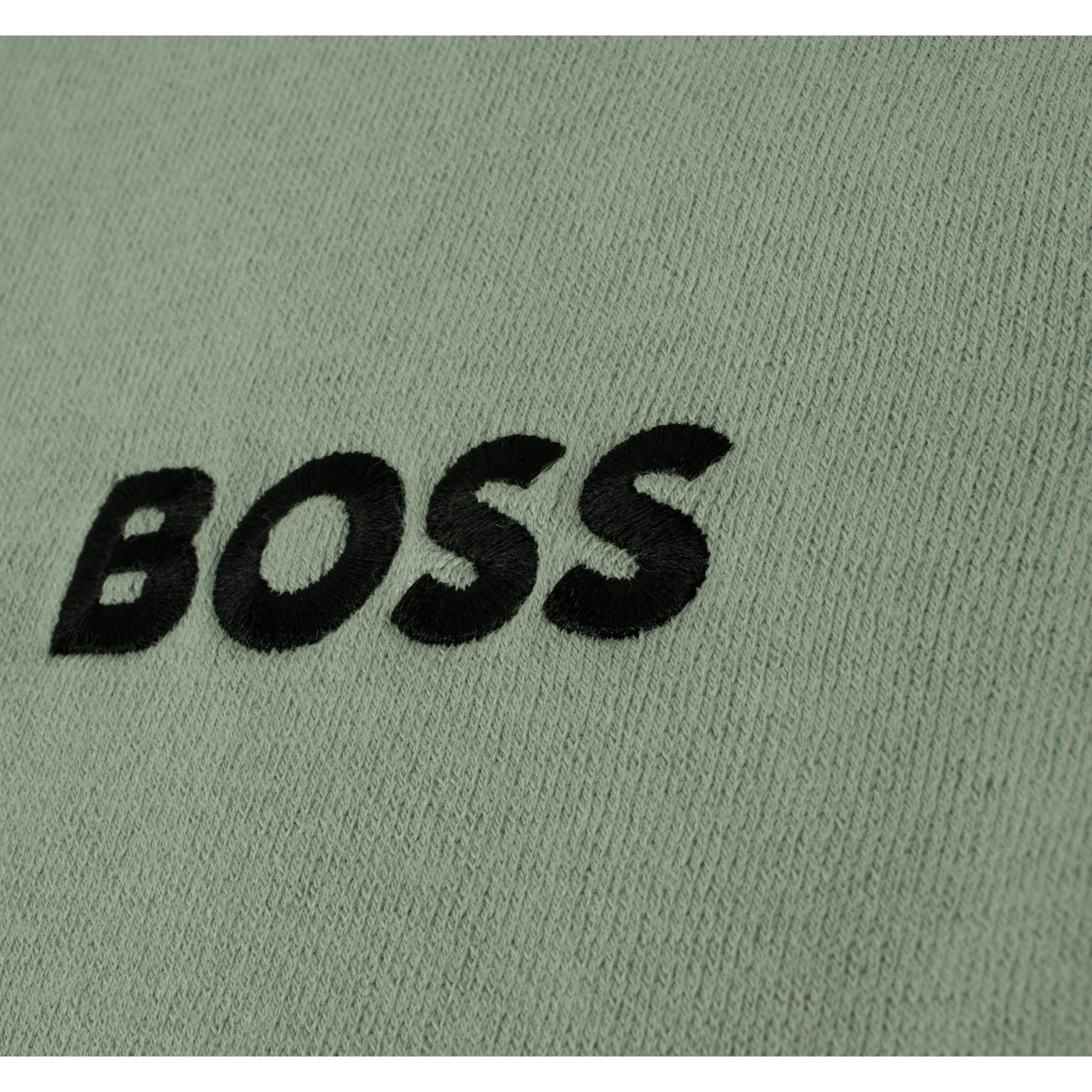 Boss K_Golf_V_0 Cotton Quarter Zip Slipover Open Green