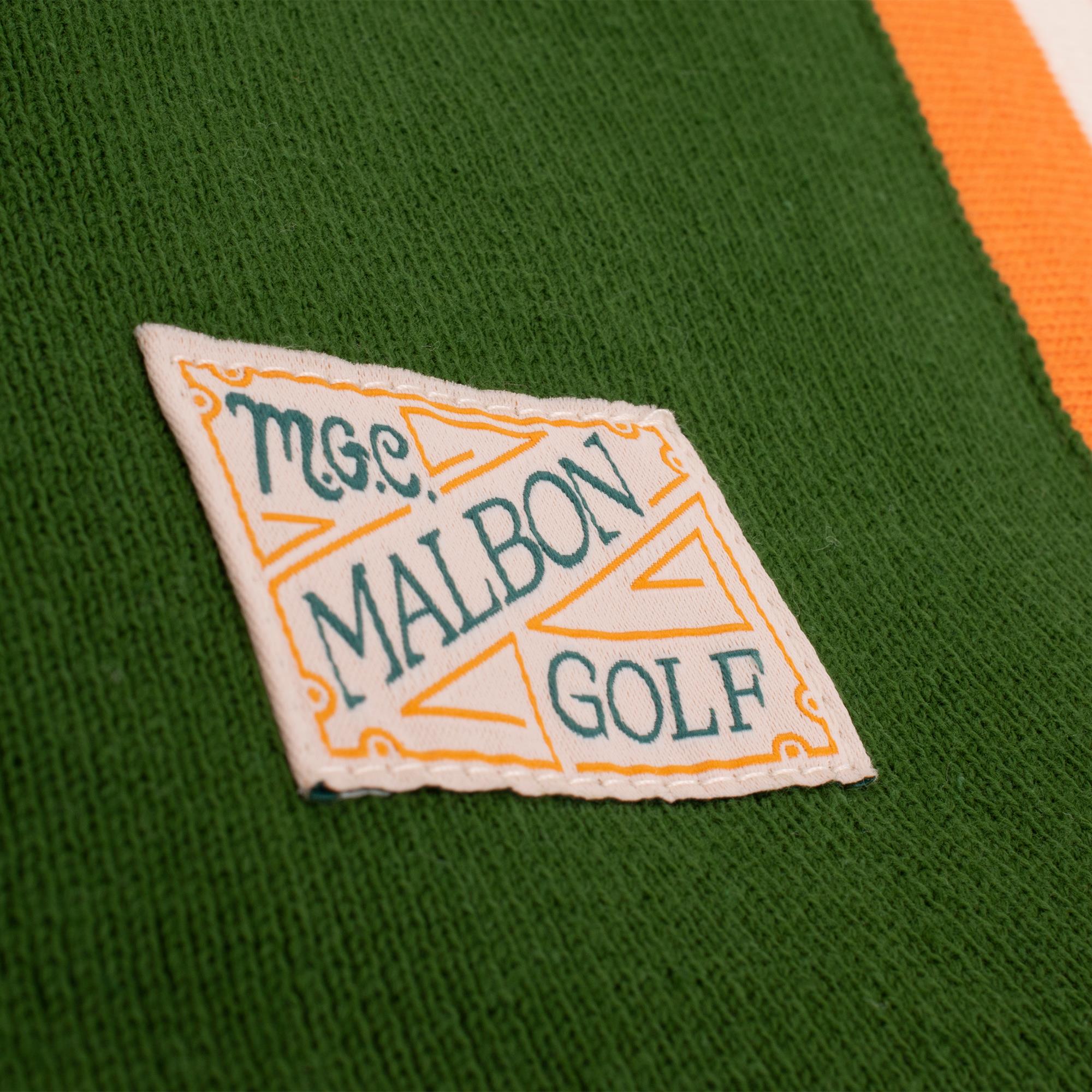 Malbon Golf Gabbiano Knit Button Up Polo Ivory