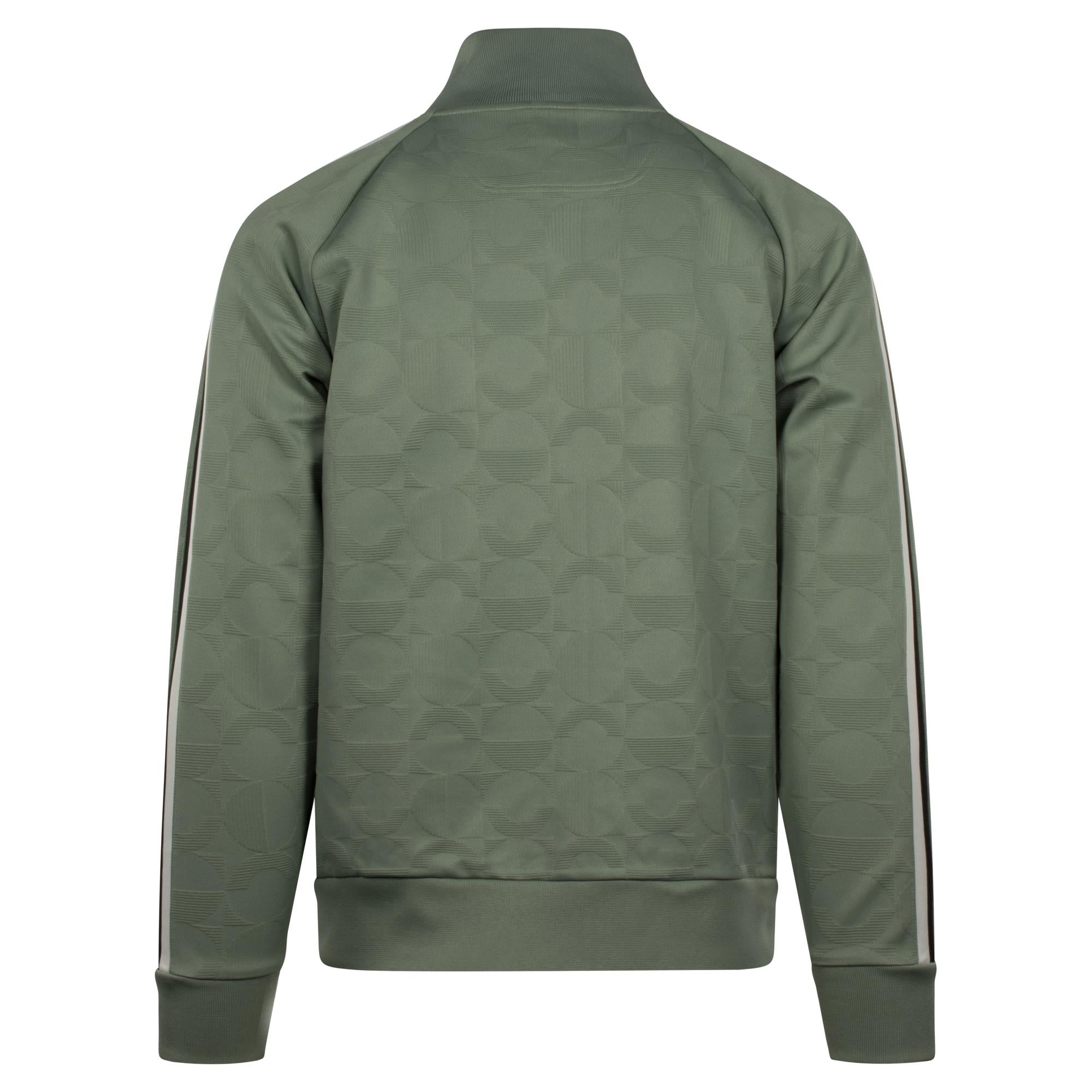 Boss Skarley Striped C Mens Full Zip Sweater Open Green