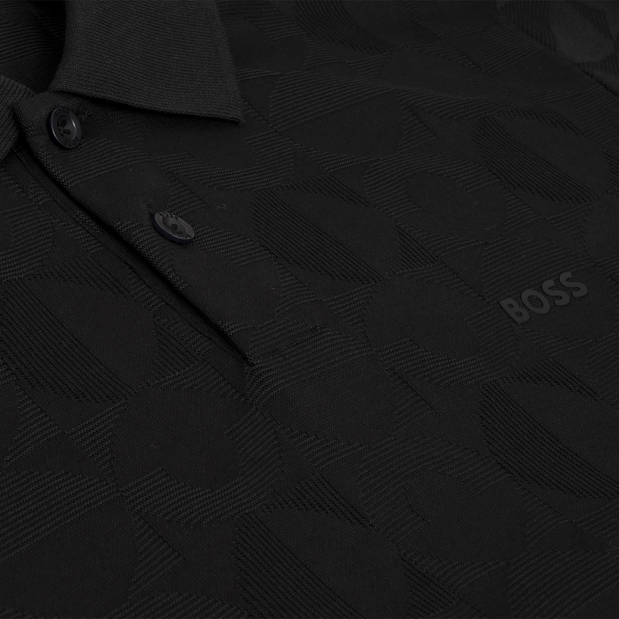 Boss Paddy Pirax Striped C Mens Polo Shirt Black