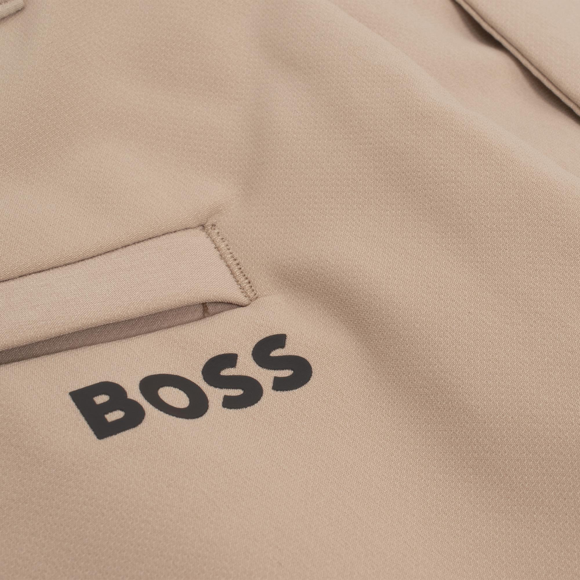 Boss S_Commuter Slim Fit Four Way Stretch Mens Shorts Beige