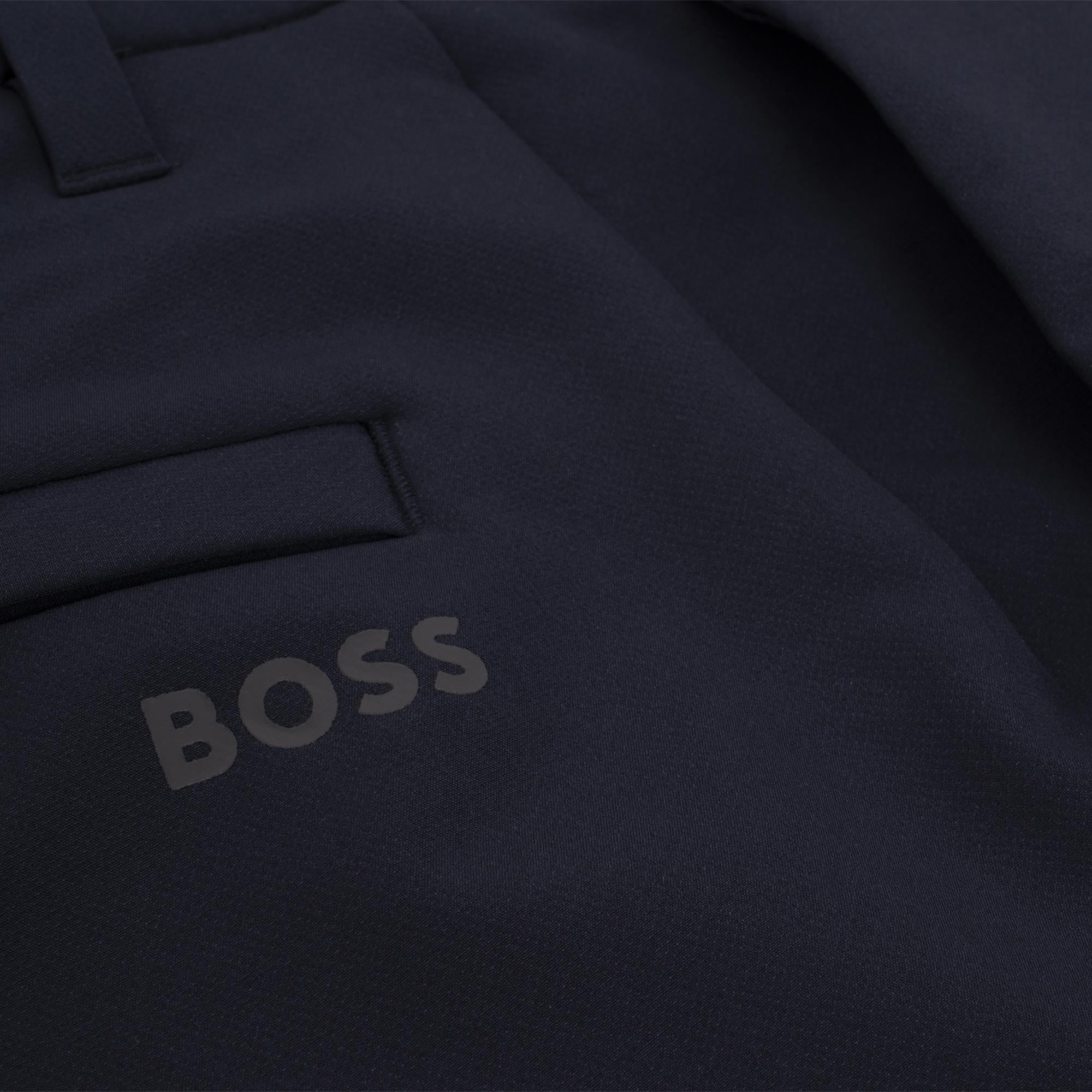 Boss S_Commuter Slim Fit Four Way Stretch Mens Shorts Navy