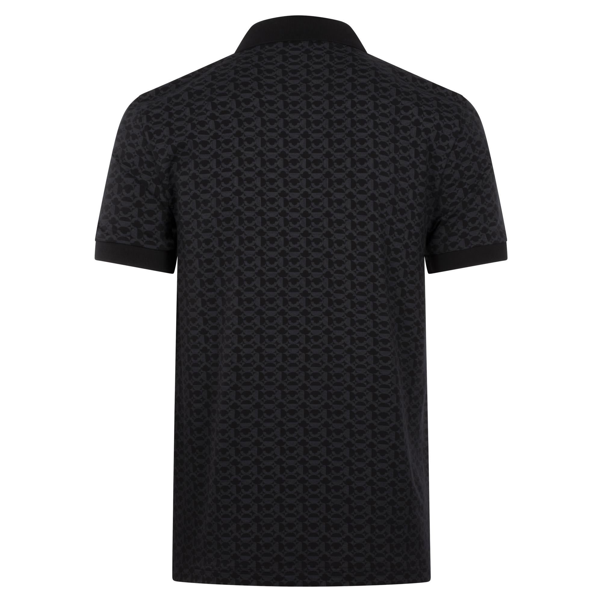 Boss Paddy Striped C Jaquard Mens Polo Shirt Black