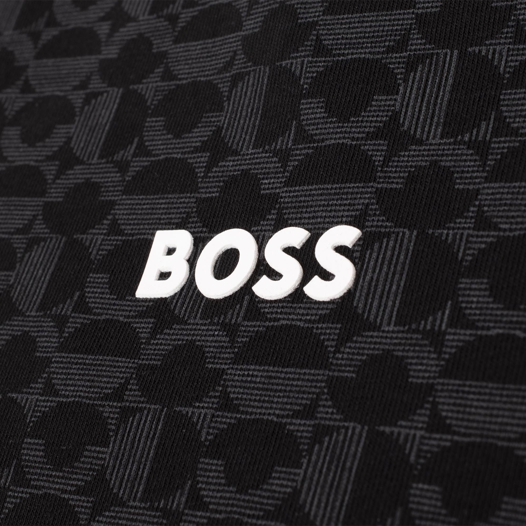 Boss Paddy Striped C Jaquard Mens Polo Shirt Black