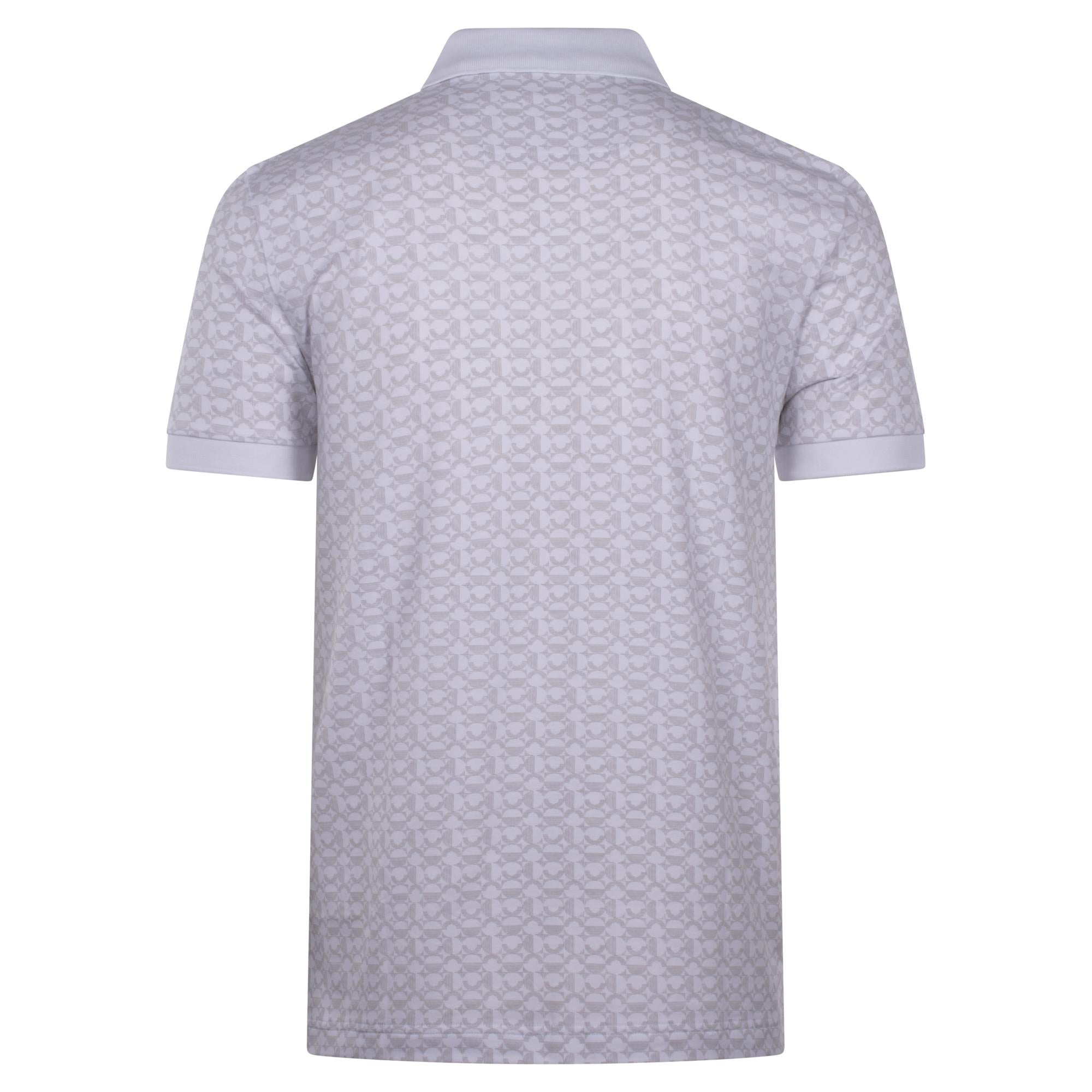 Boss Paddy Striped C Jaquard Mens Polo Shirt White