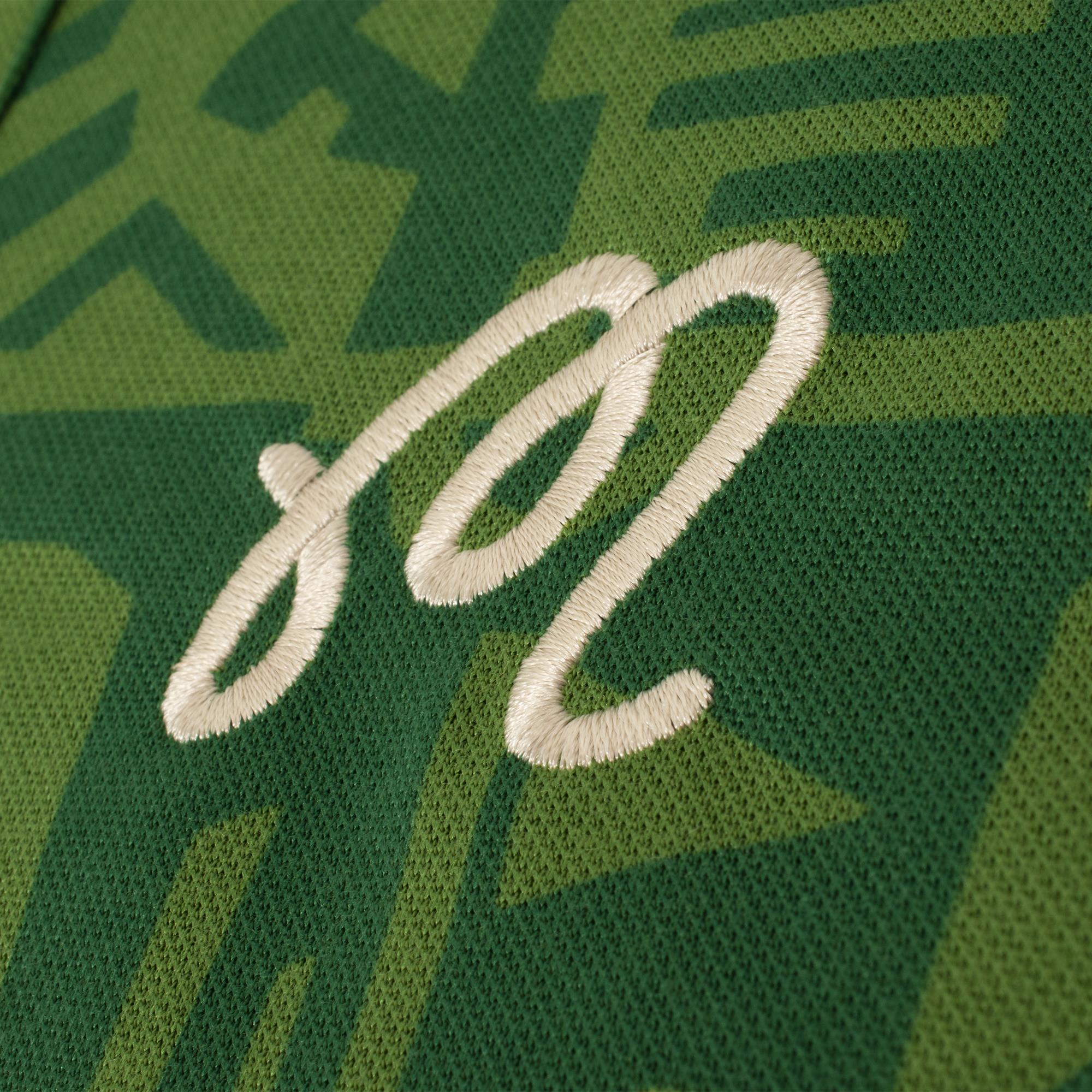 Malbon Golf Mezzo Performance Pique Printed Mens Polo Kelly Green