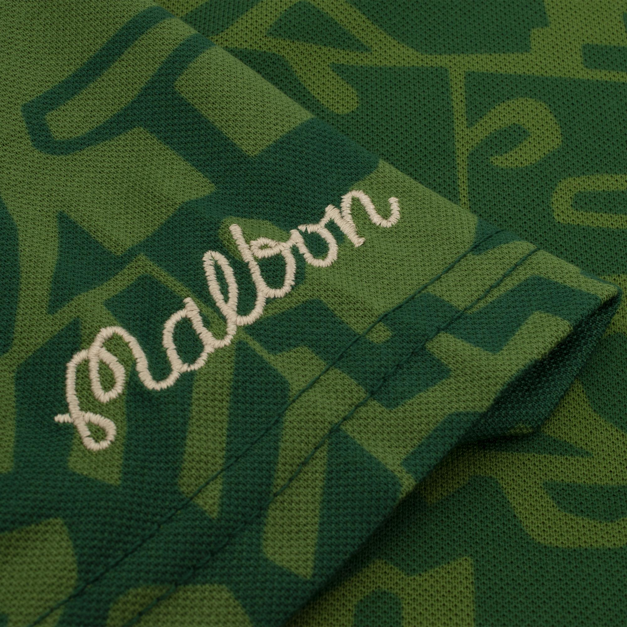 Malbon Golf Mezzo Performance Pique Printed Mens Polo Kelly Green