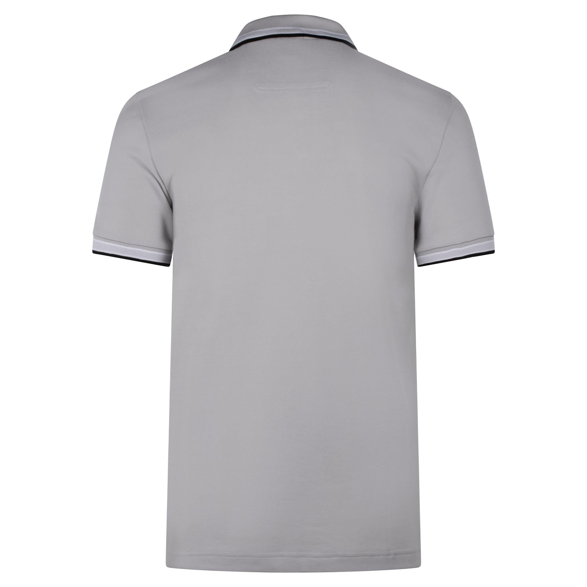 Boss Paddy Cotton Pique Mens Polo Shirt Light Pastel Grey