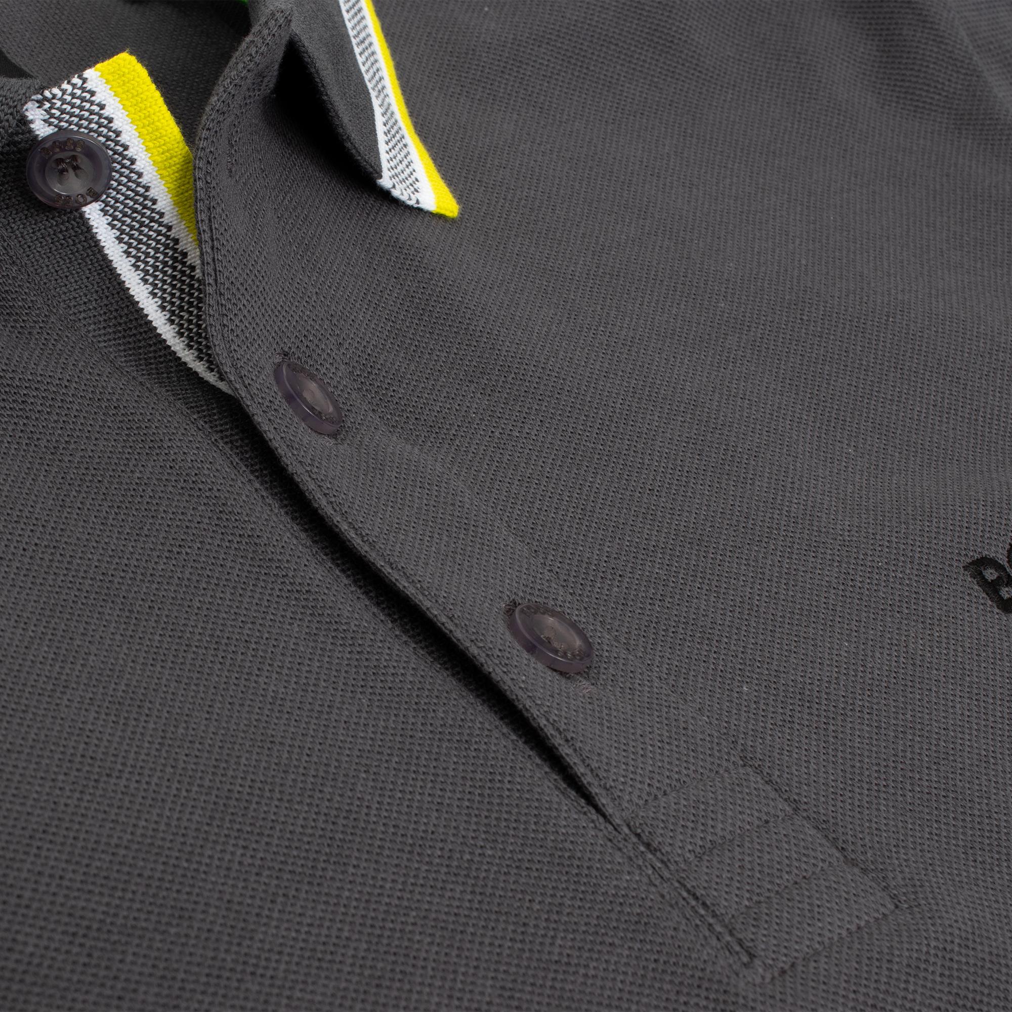 Boss Pilsy Long Sleeve Polo Shirt Dark Grey