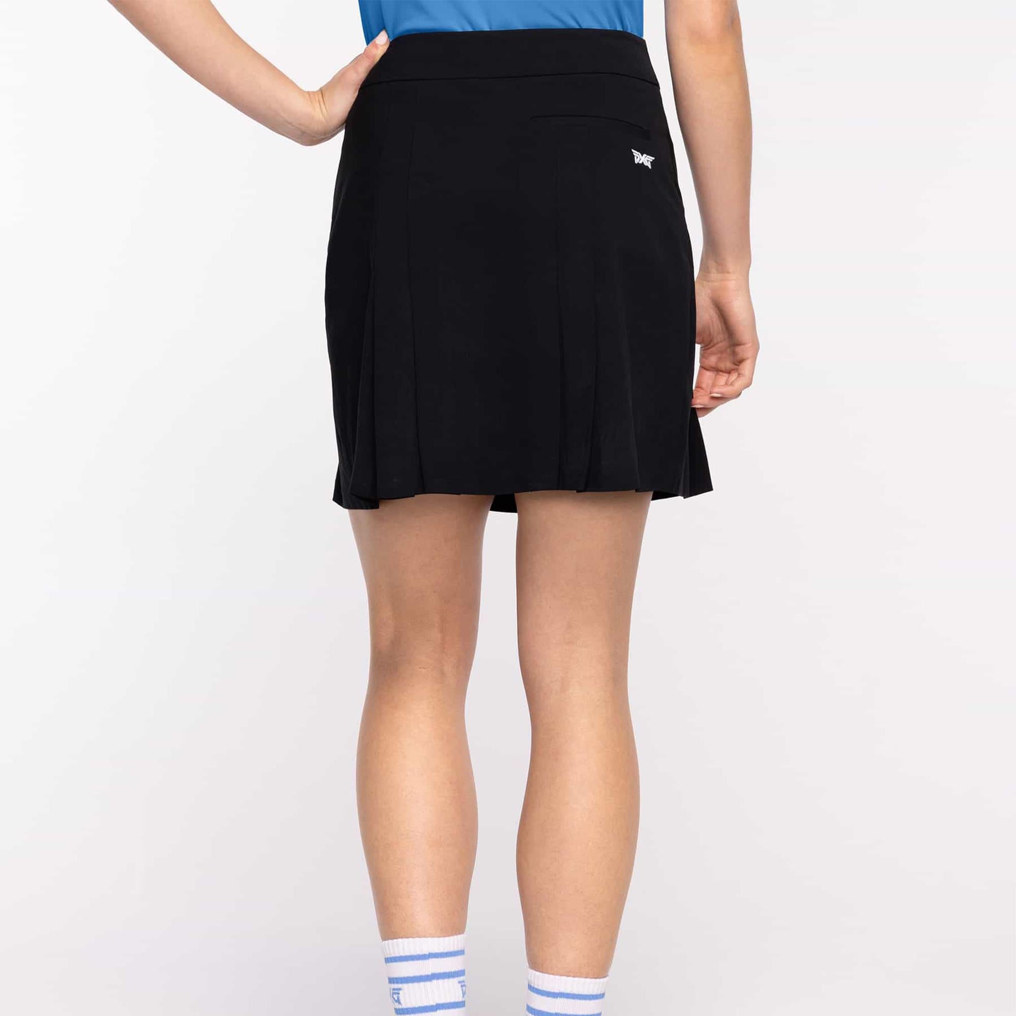PXG Blue Stripe Pleated Ladies Golf Skirt Black