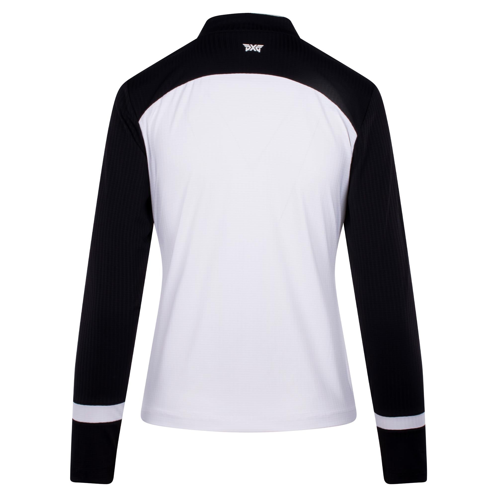 PXG Colour Block Mock Quarter Zip Ladies Golf Mid Layer Black