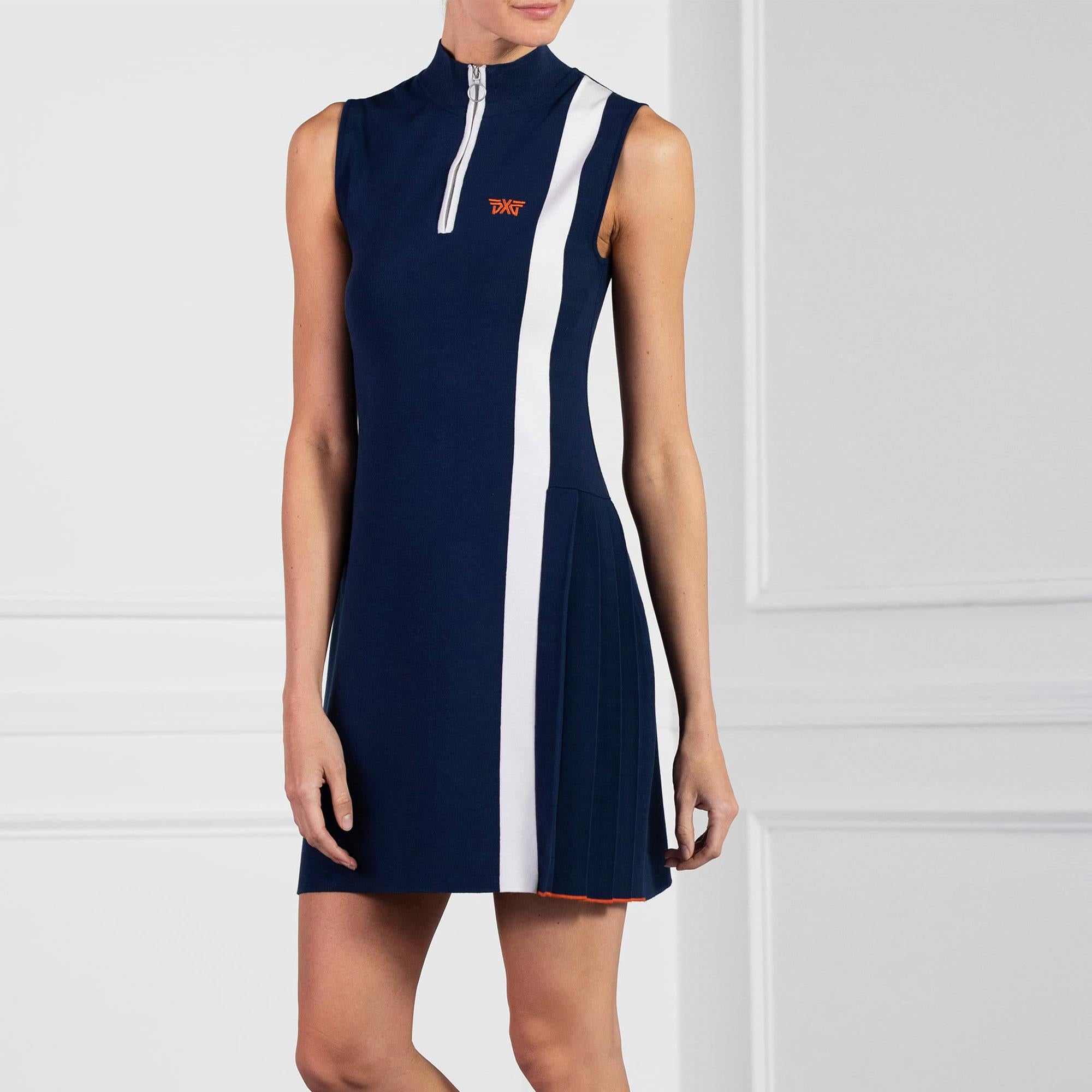 PXG Pleated Ladies Golf Dress Navy