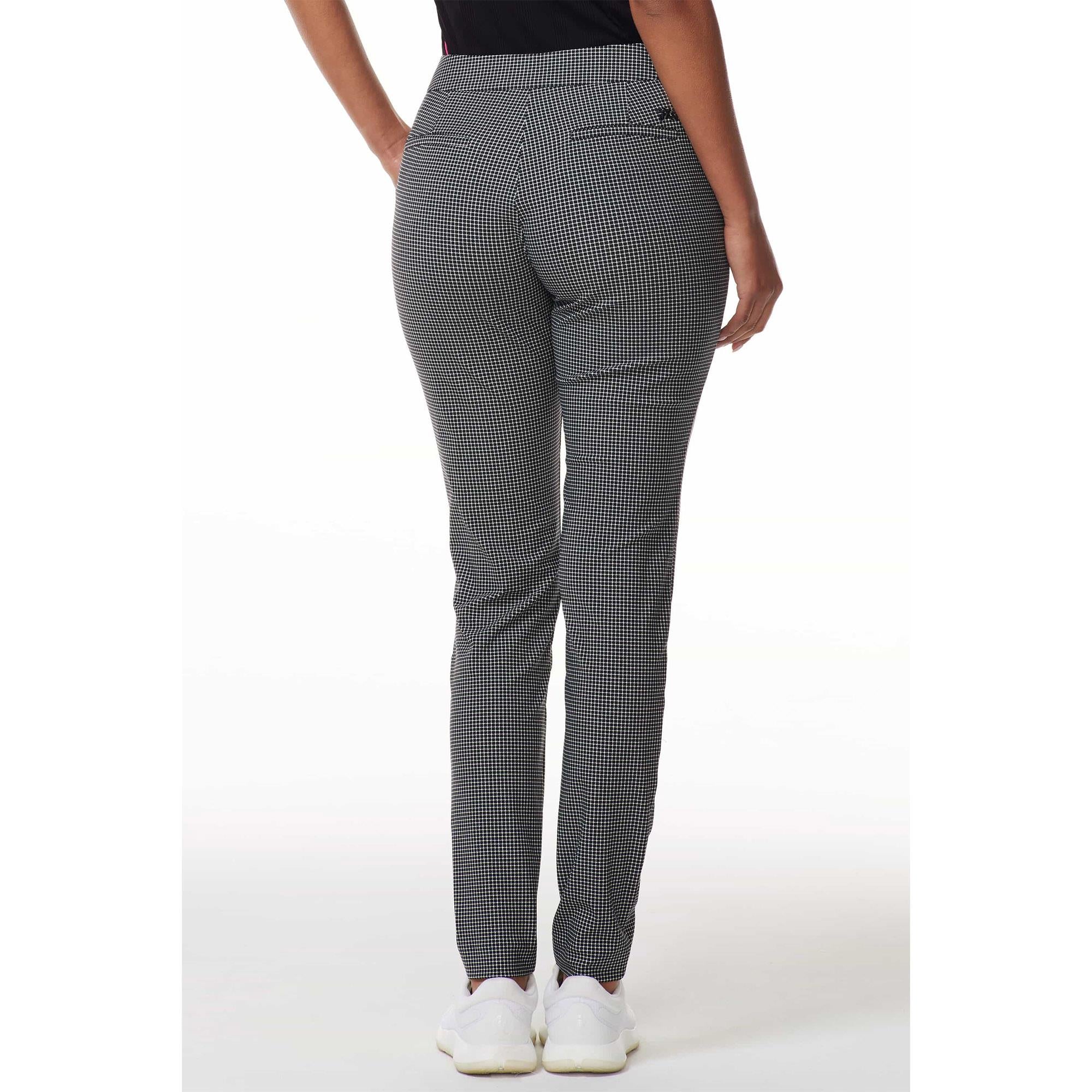 PXG Mini Check Ladies Golf Pants Dark Grey