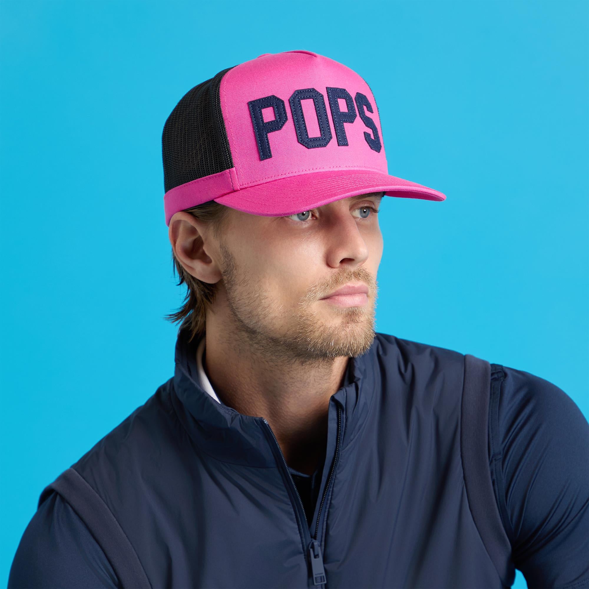 G/FORE Limited Release Pops Trucker Cap Knockout Pink/Twilight