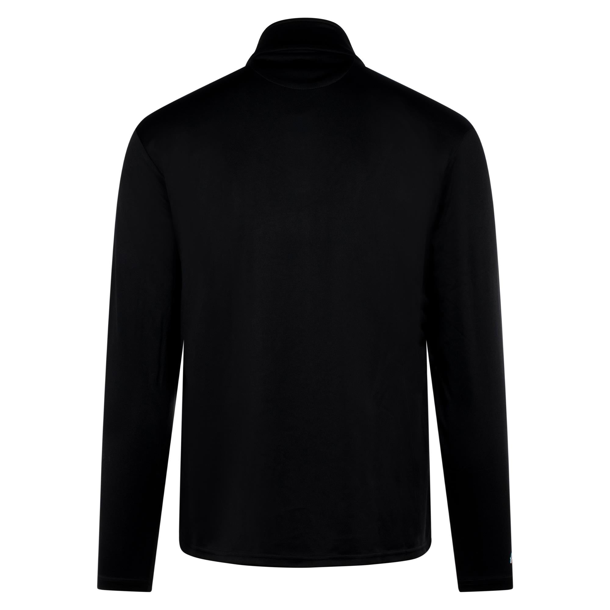 Malbon Golf M Script Performance Quarter Zip Mens Mid Layer Black