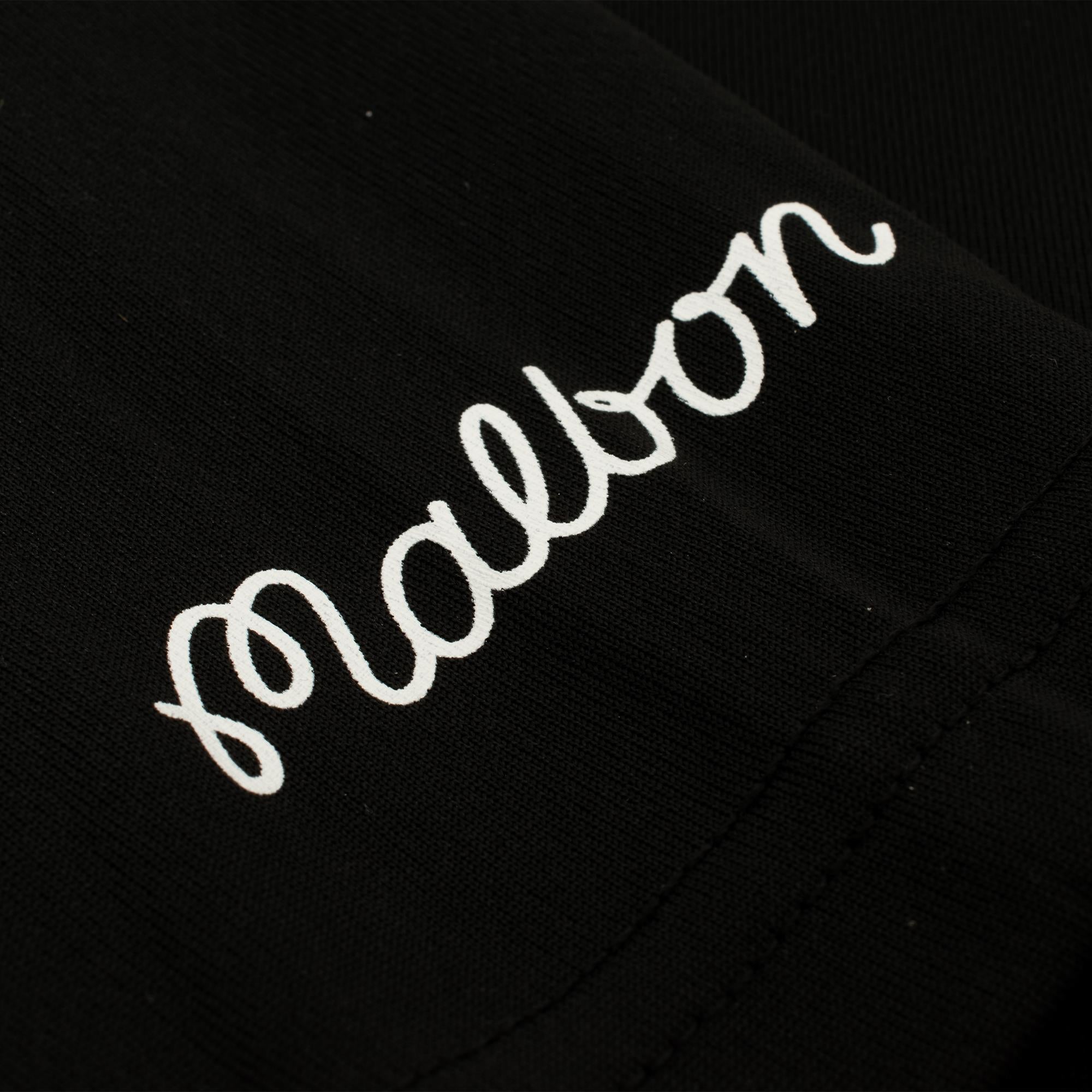 Malbon Golf M Script Performance Quarter Zip Mens Mid Layer Black