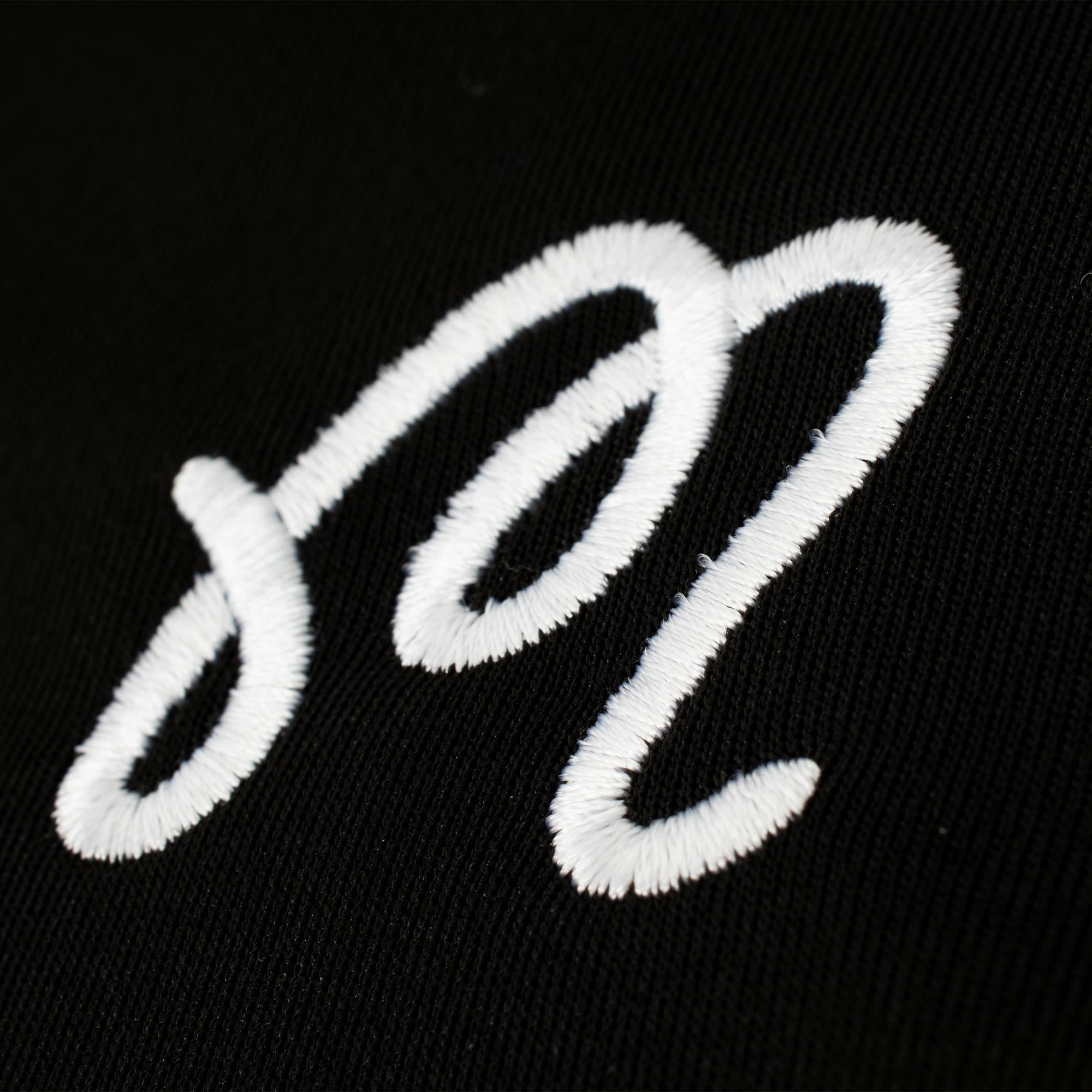 Malbon Golf M Script Performance Quarter Zip Mens Mid Layer Black